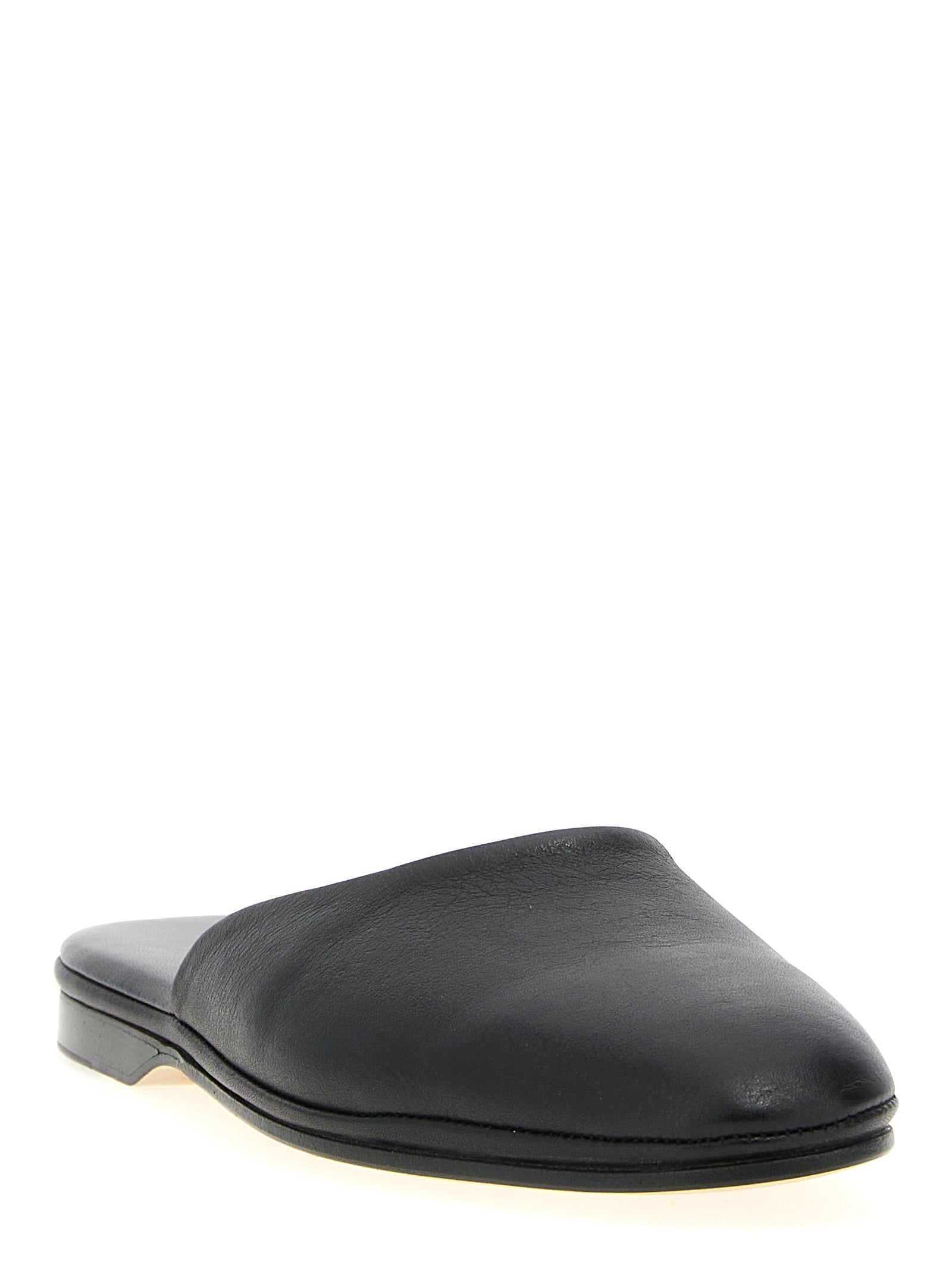 Brioni Schwarze Mules aus Kalbsleder