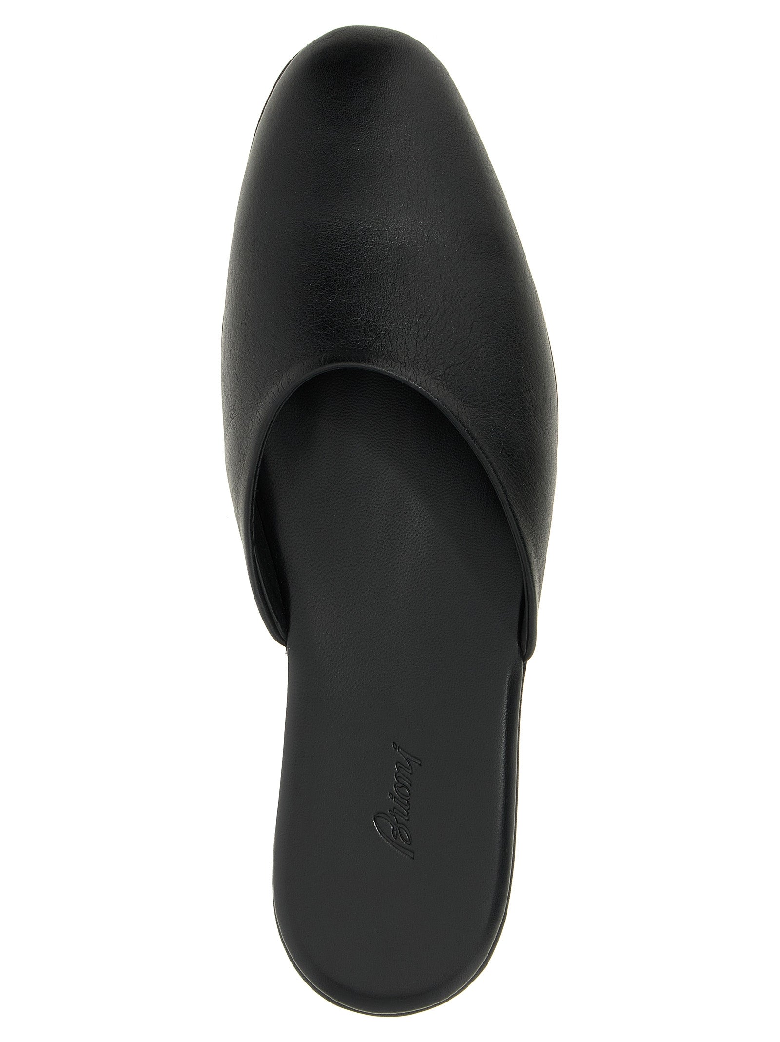 Brioni Schwarze Mules aus Kalbsleder