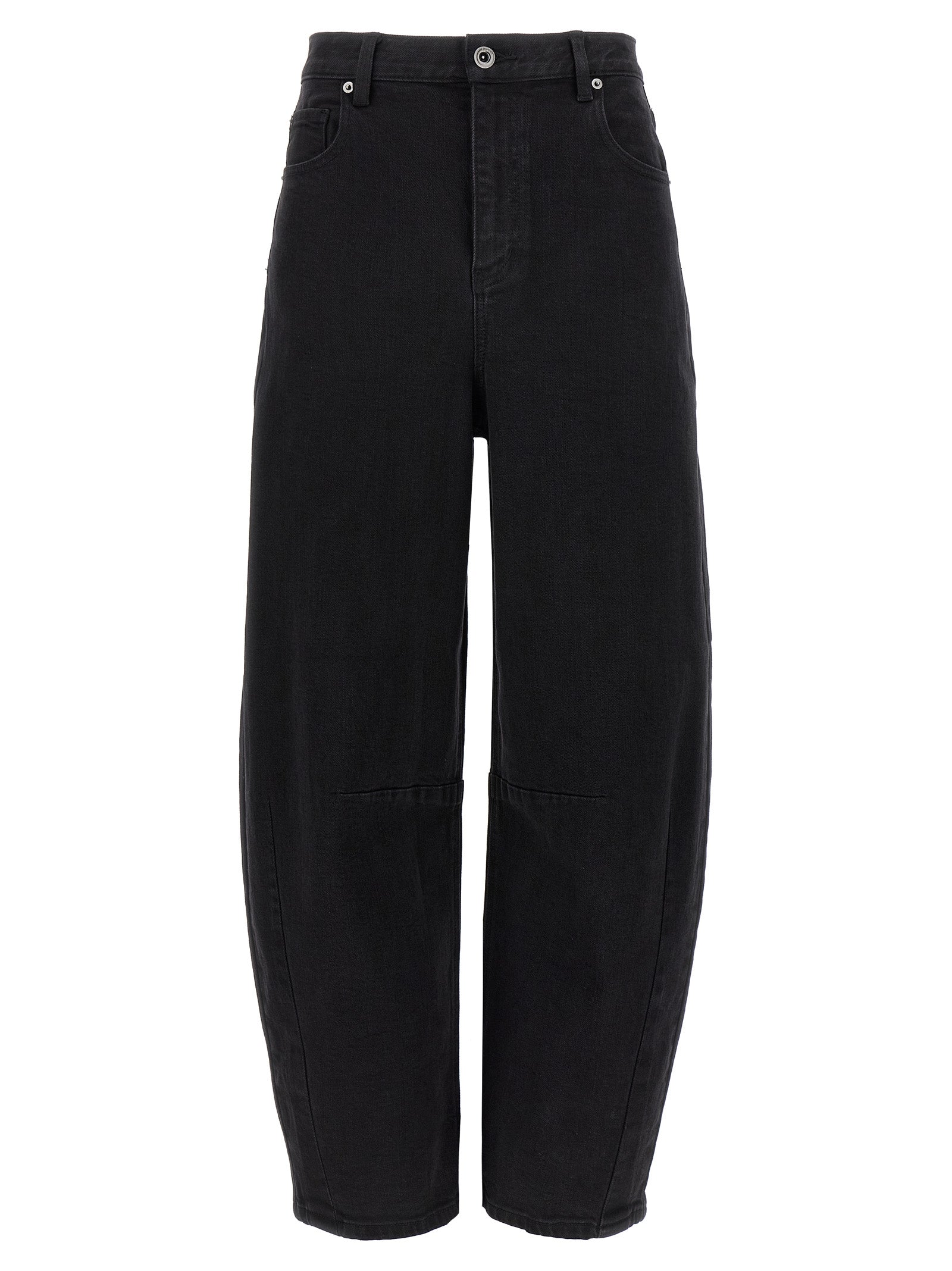 Self-Portrait Schwarze Jeans aus Baumwolle mit geradem Bein