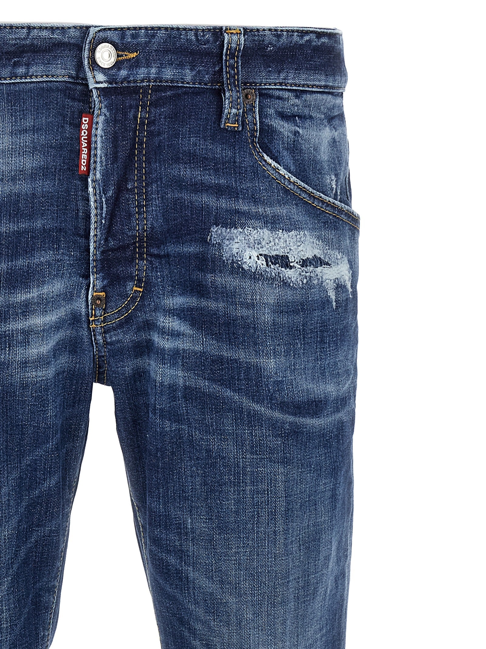 Dsquared² Blaue Baumwoll-Skinny-Jeans