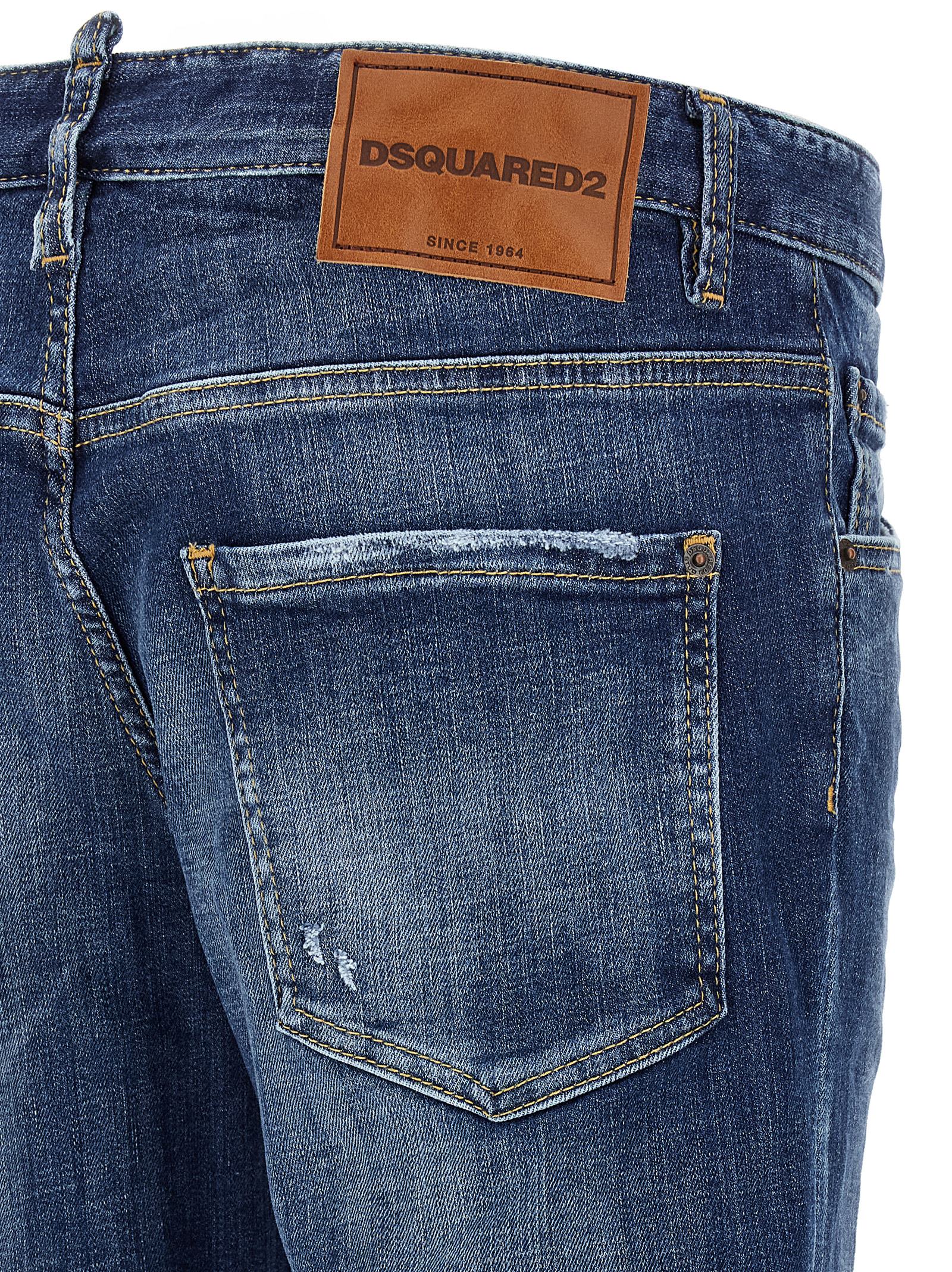 Dsquared² Blaue Baumwoll-Skinny-Jeans