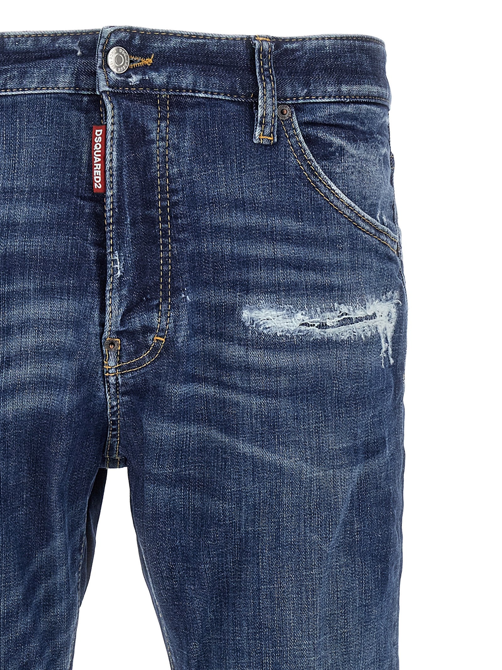 Dsquared² Blaue Baumwoll-Jeans im Slim Fit