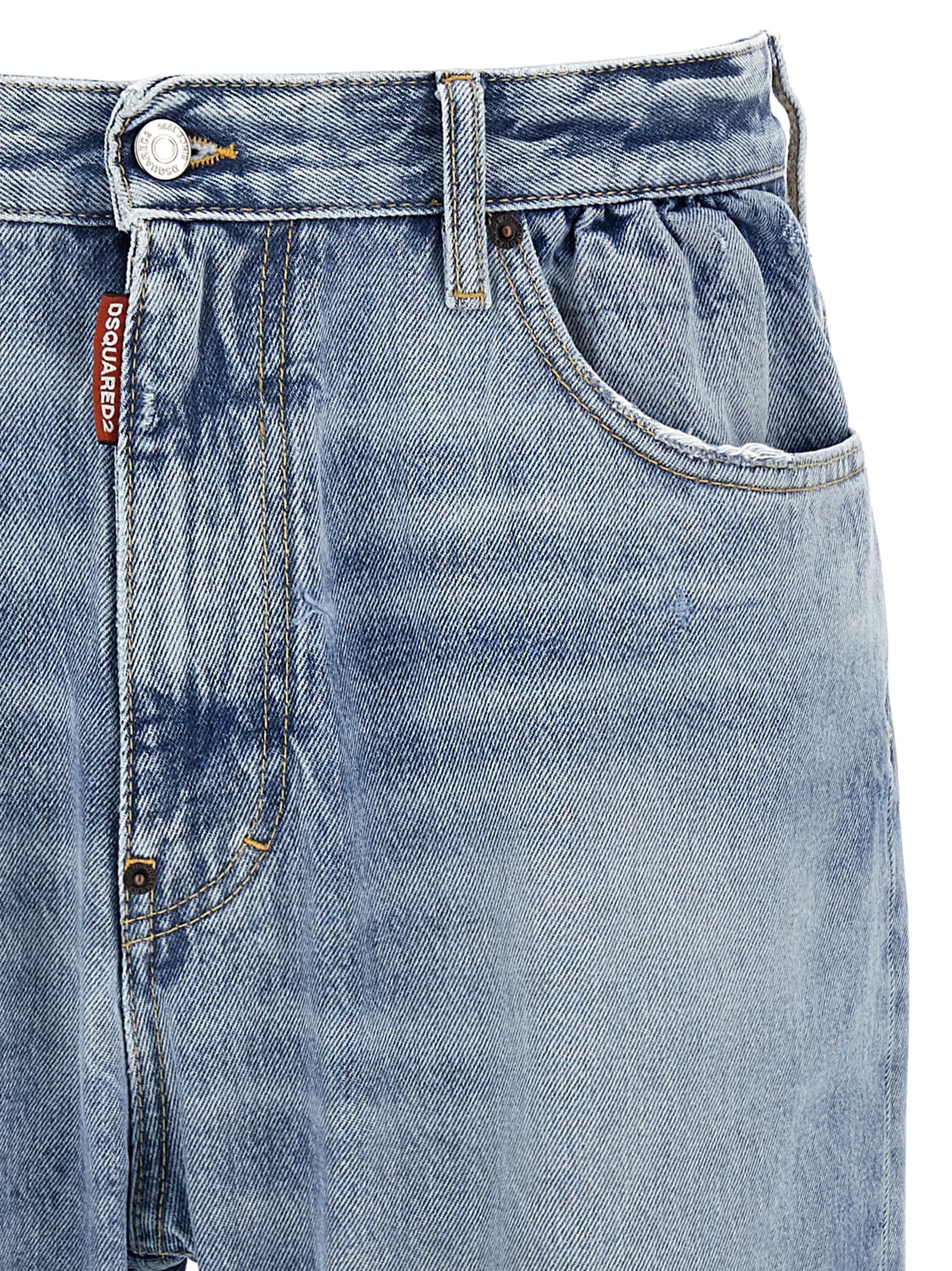 Dsquared² Blaue Baumwolljeans im Relaxed Fit