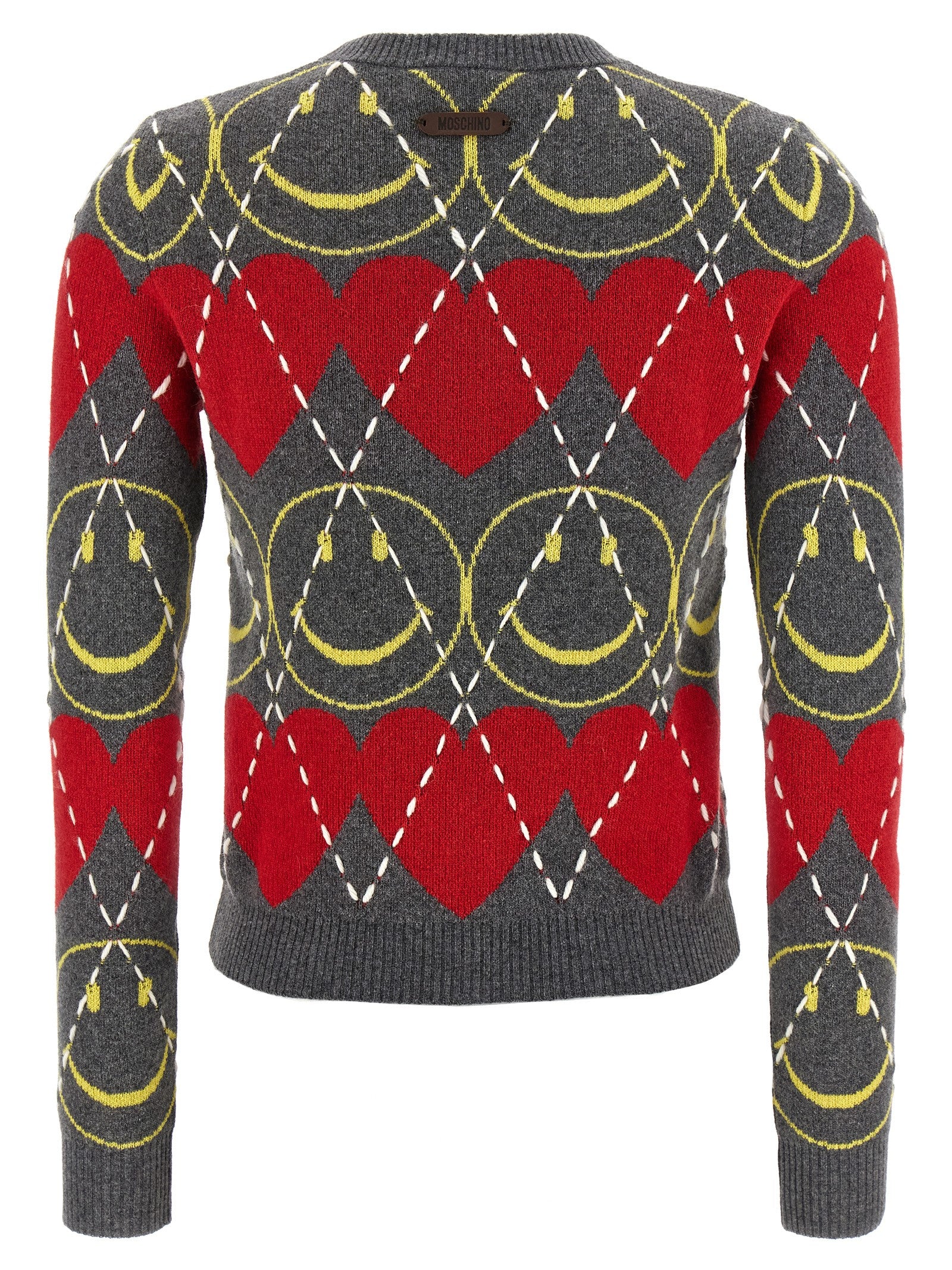 Moschino Mehrfarbige Wollstrickjacke