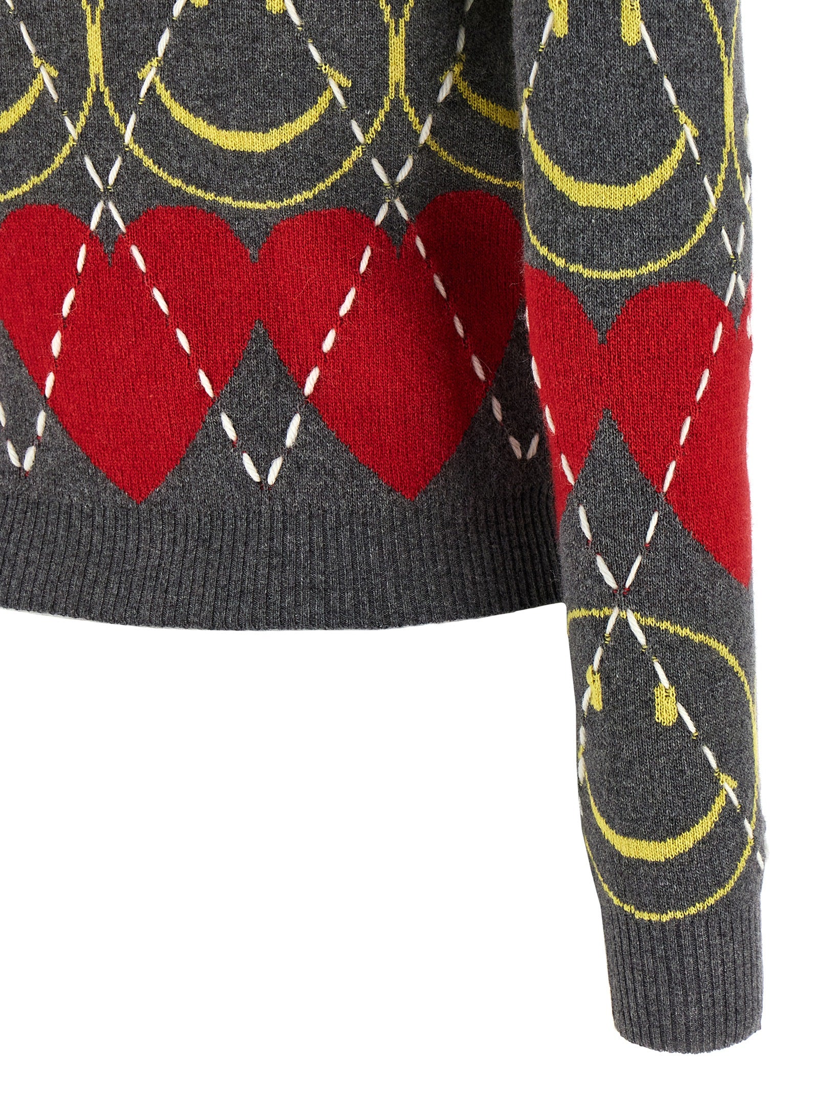 Moschino Mehrfarbige Wollstrickjacke