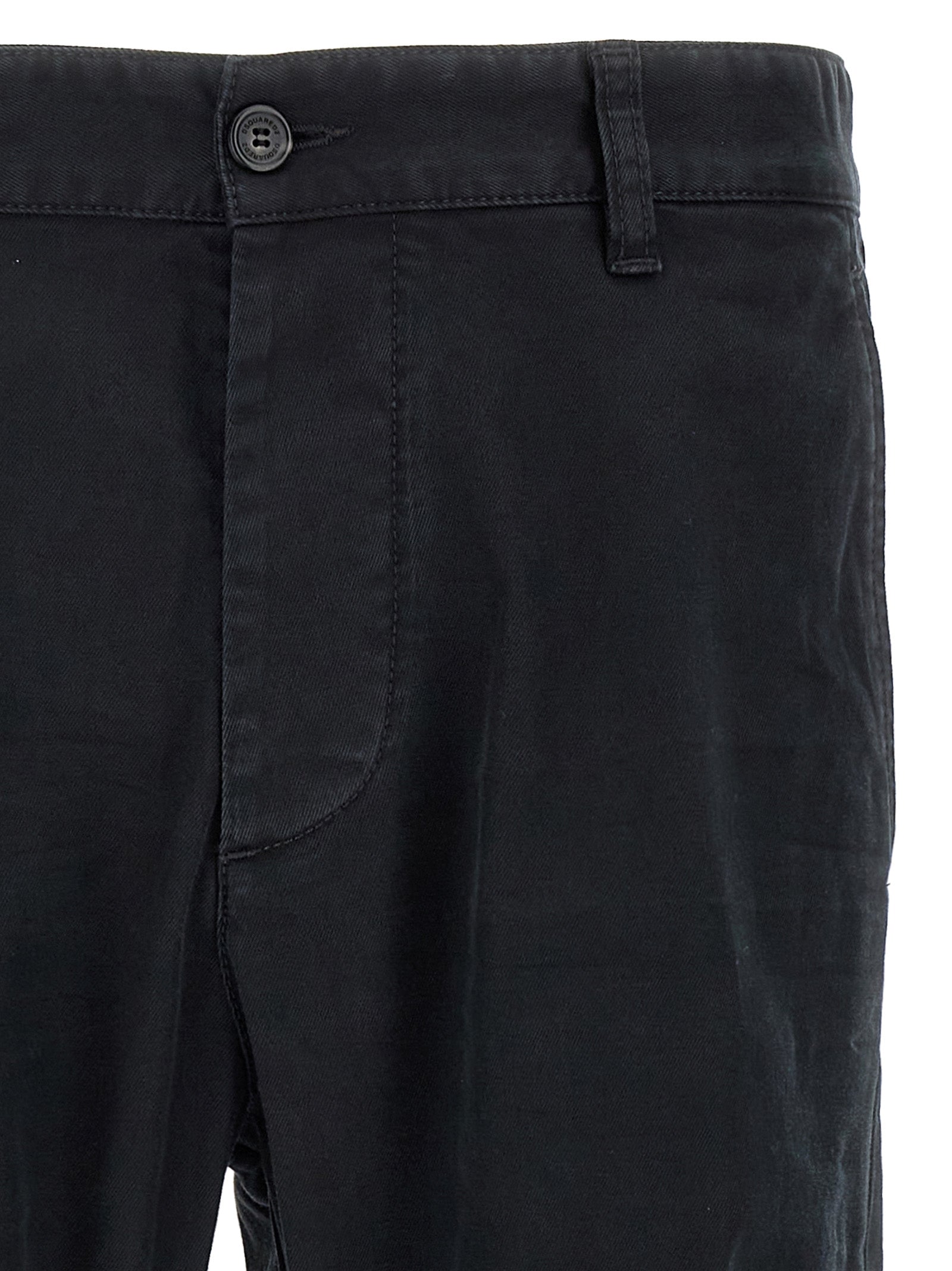 Dsquared² Schwarze Baumwoll-Chino-Hose