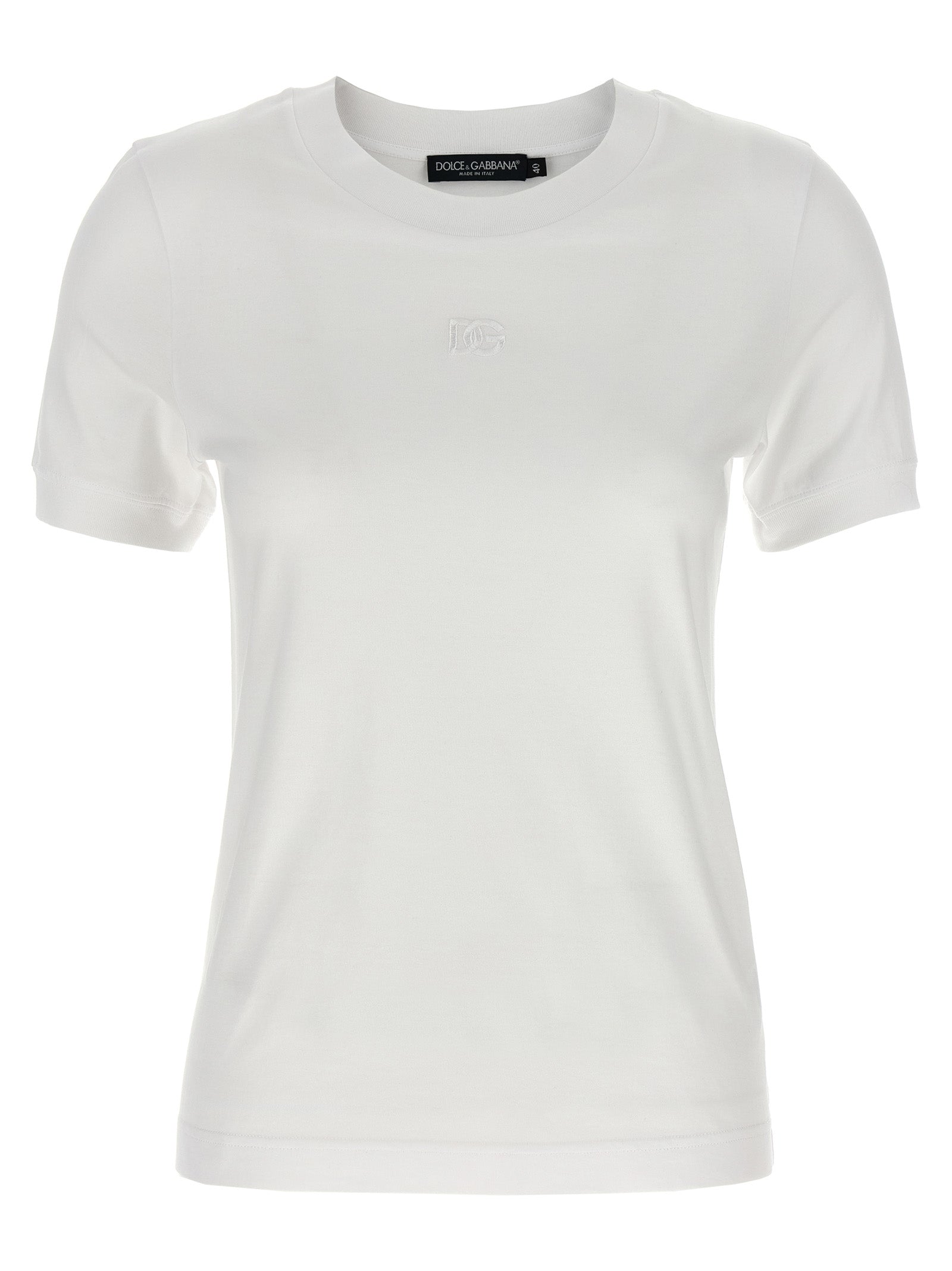 Dolce & Gabbana Weißes Baumwoll-T-Shirt