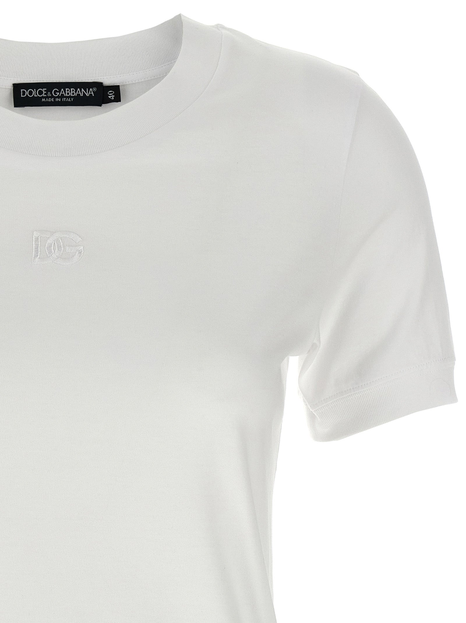 Dolce & Gabbana Weißes Baumwoll-T-Shirt