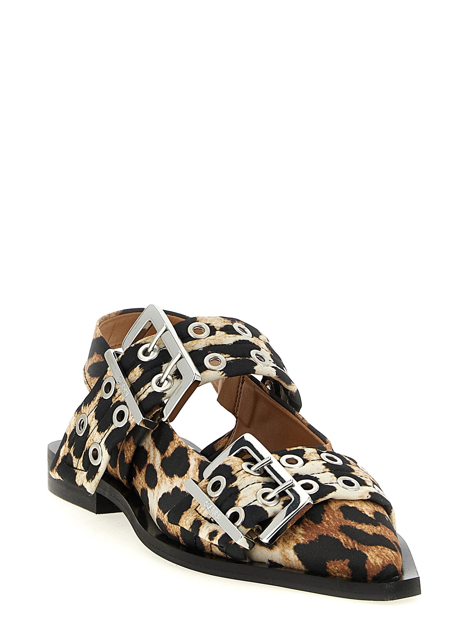 Ganni Mehrfarbige Ballerinas aus Polyester