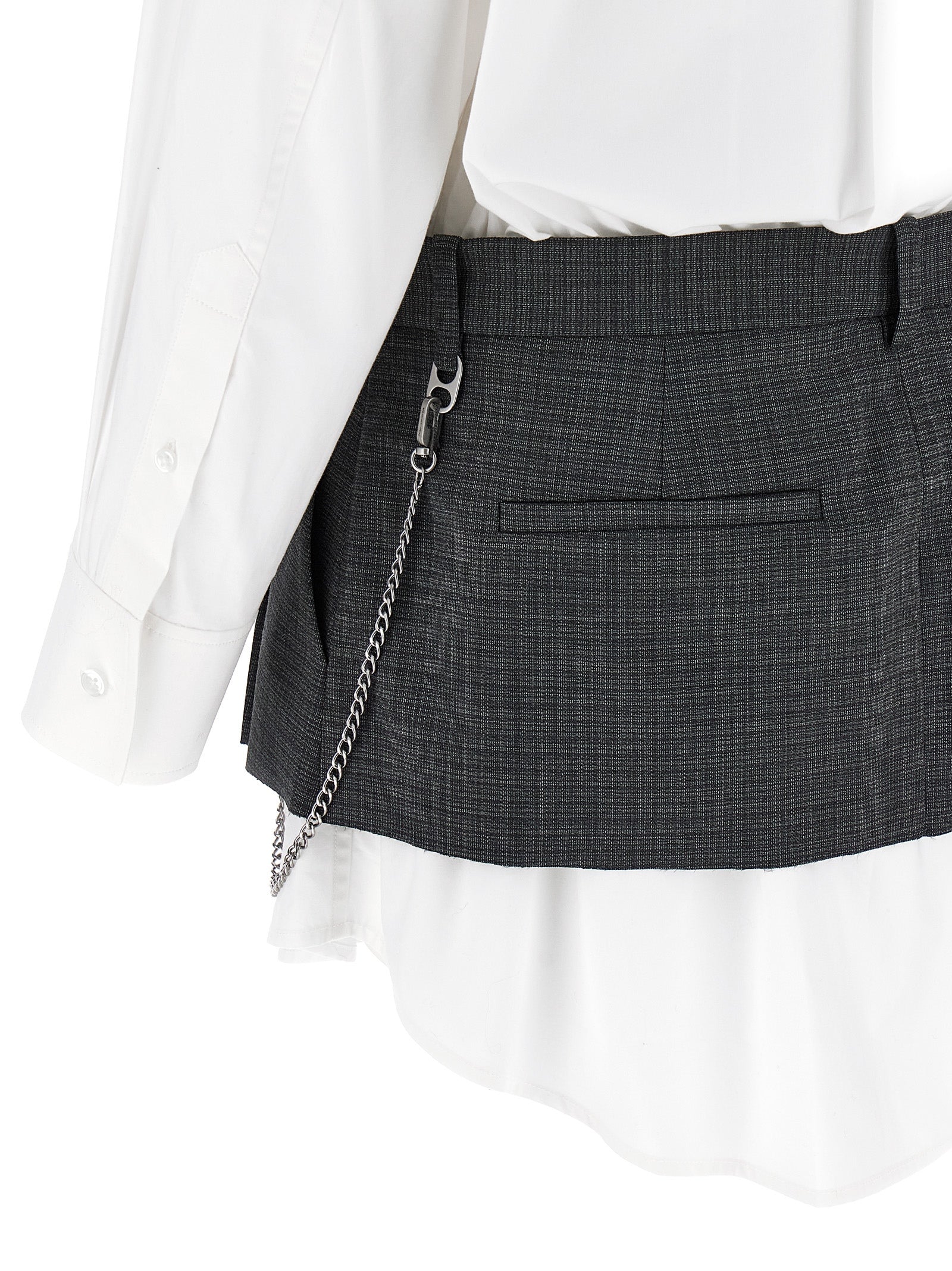 Alexander Wang Kurzes Kleid aus mehrfarbiger Baumwolle