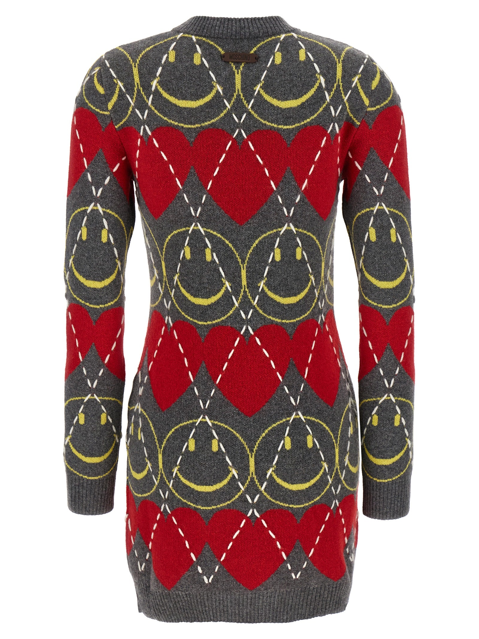 Moschino Kurzes Kleid aus mehrfarbiger Wolle
