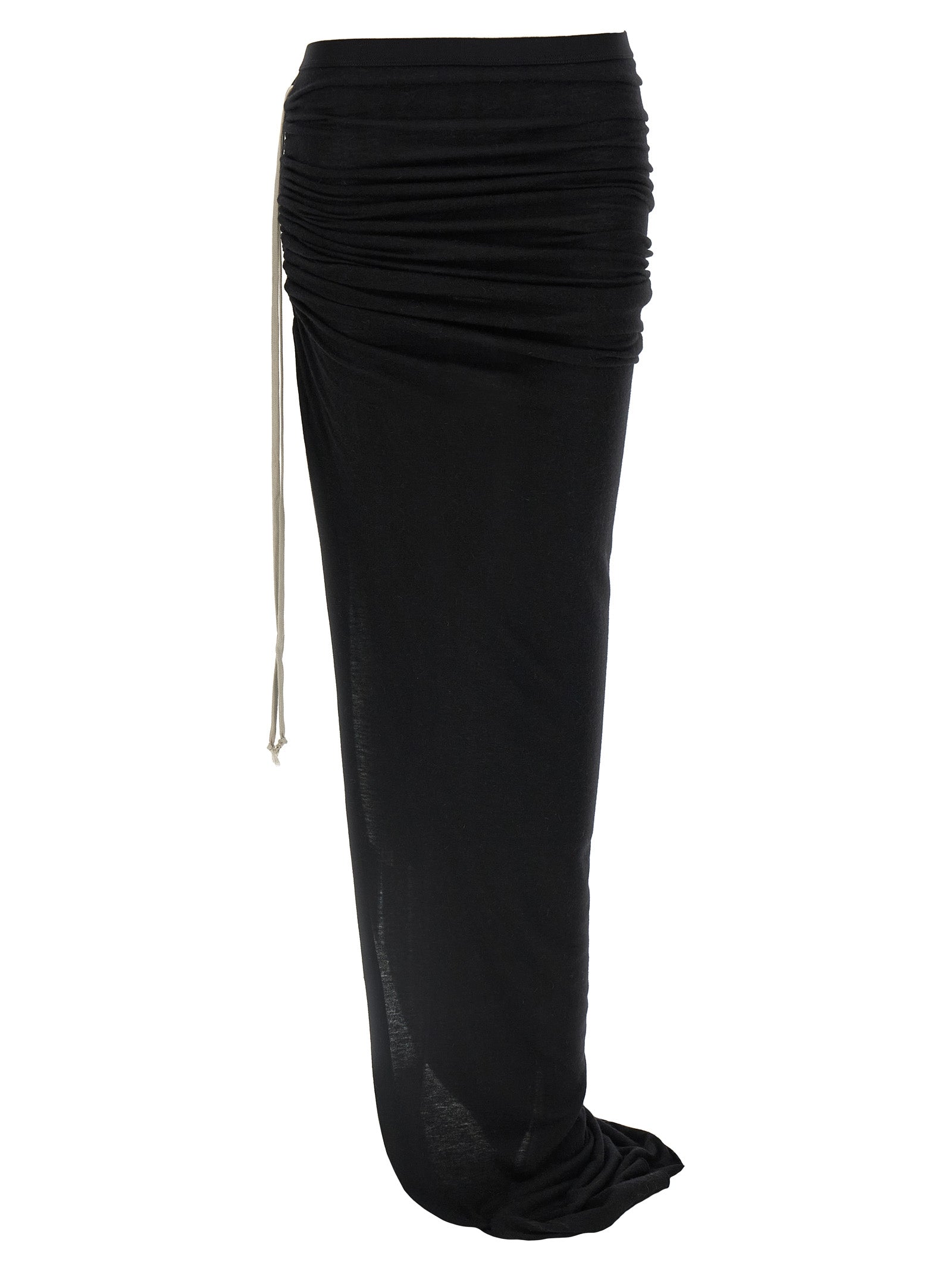 Rick Owens Schwarzer Woll-Minirock