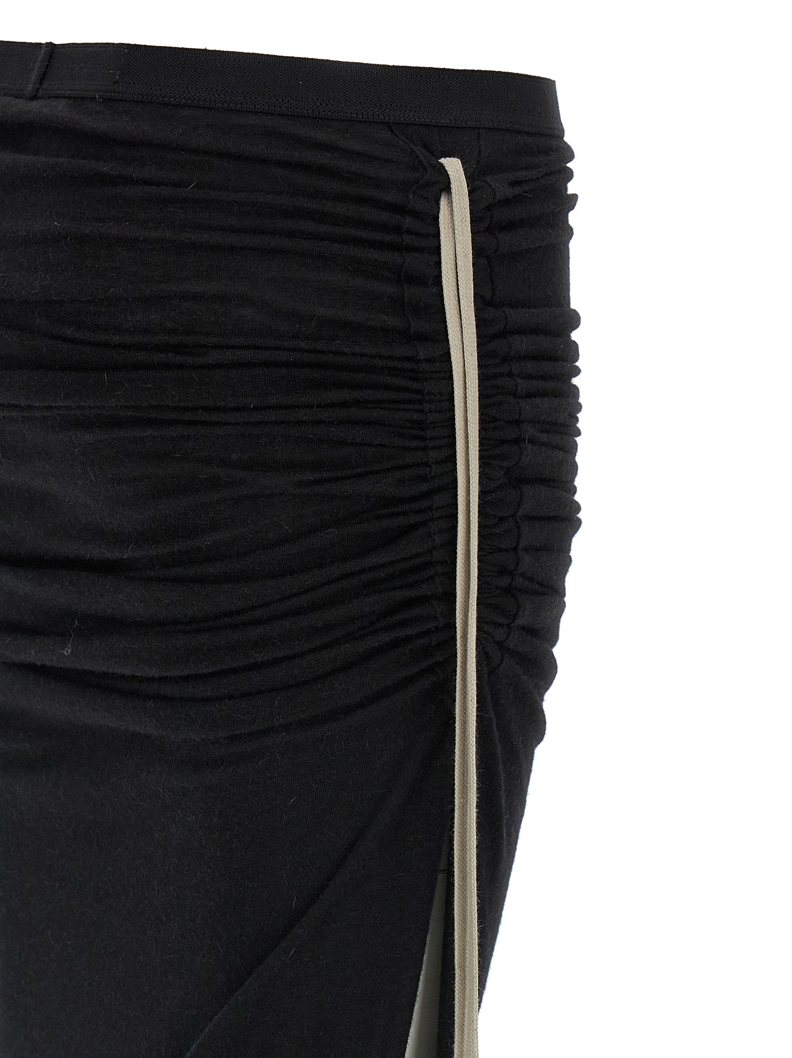 Rick Owens Schwarzer Woll-Minirock