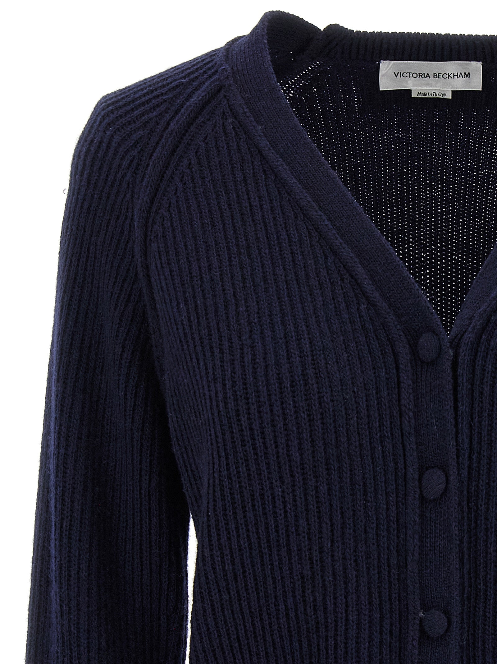 Victoria Beckham Blauer Wollcardigan