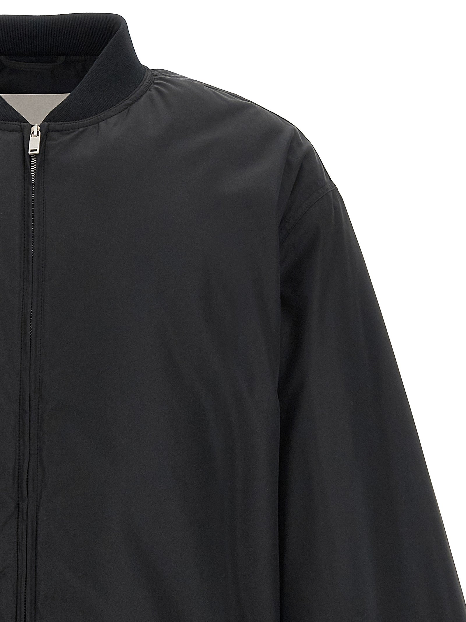 Jil Sander Schwarzer Bomber aus Polyester
