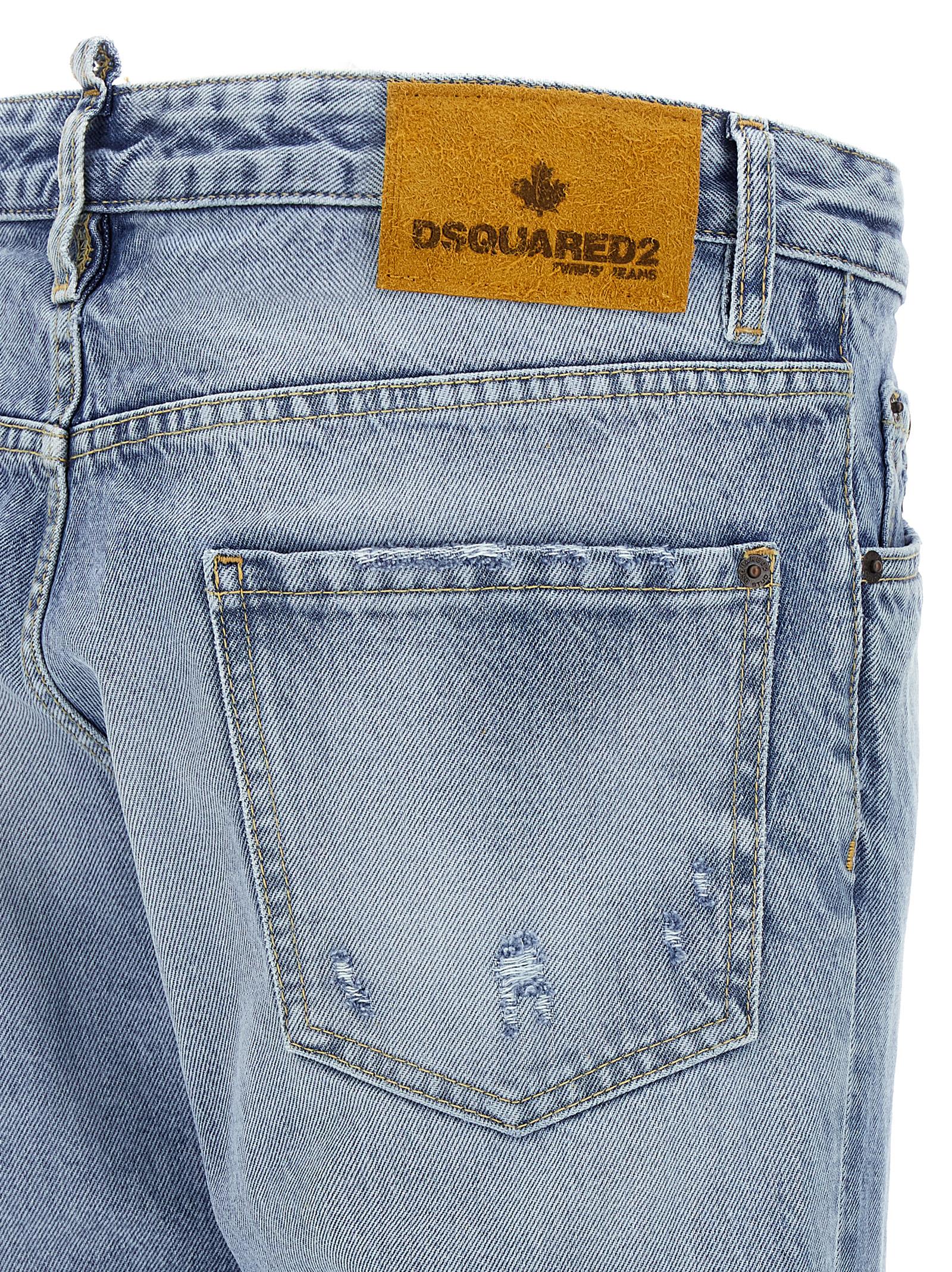 Dsquared² Blaue Baumwoll-Skinny-Jeans