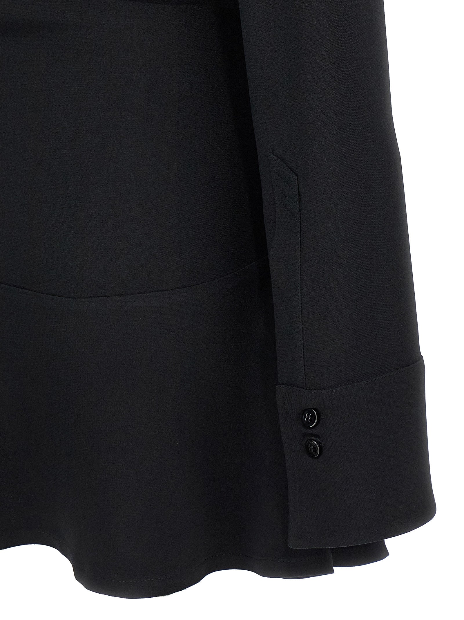 The Attico Kurzes Schwarzes Kleid aus Maraboufeder