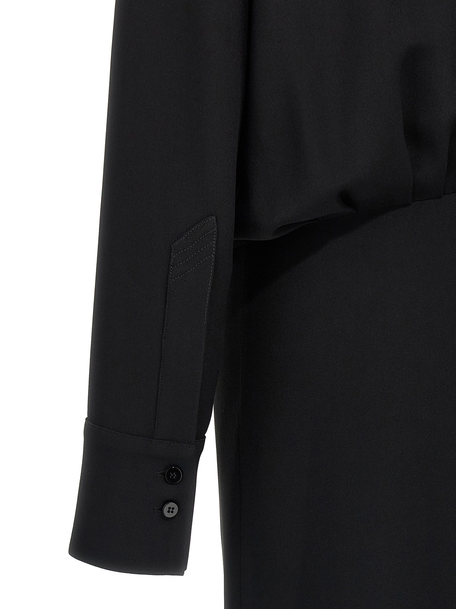 The Attico Schwarzes Midi-Kleid aus Maraboufeder