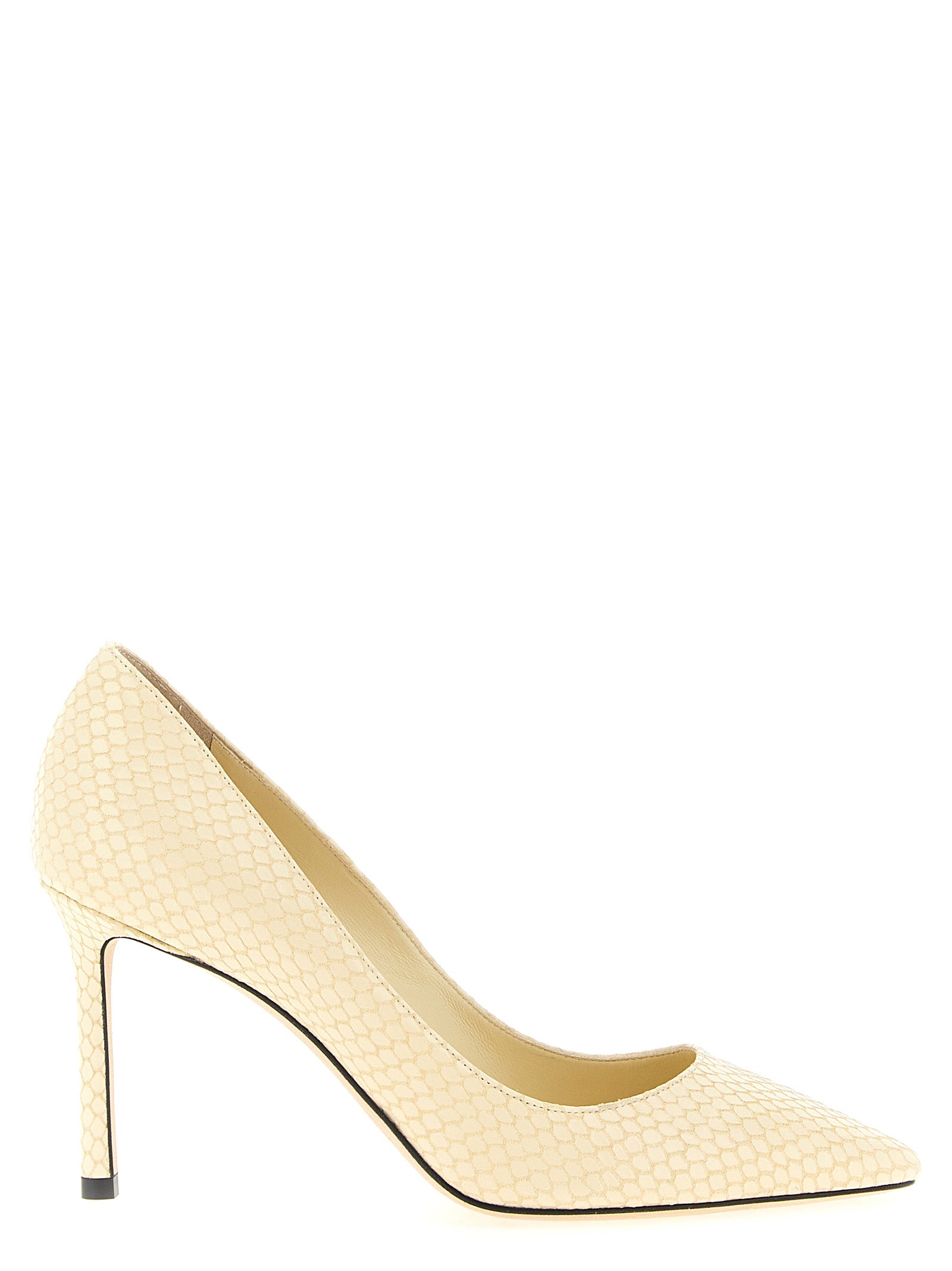 Jimmy Choo Zweifarbige Leder-Pumps mit hohem Absatz