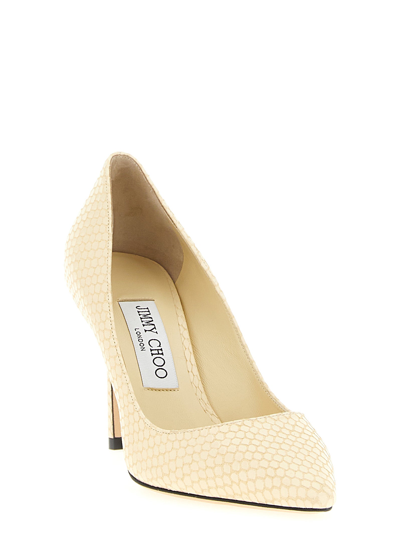 Jimmy Choo Zweifarbige Leder-Pumps mit hohem Absatz