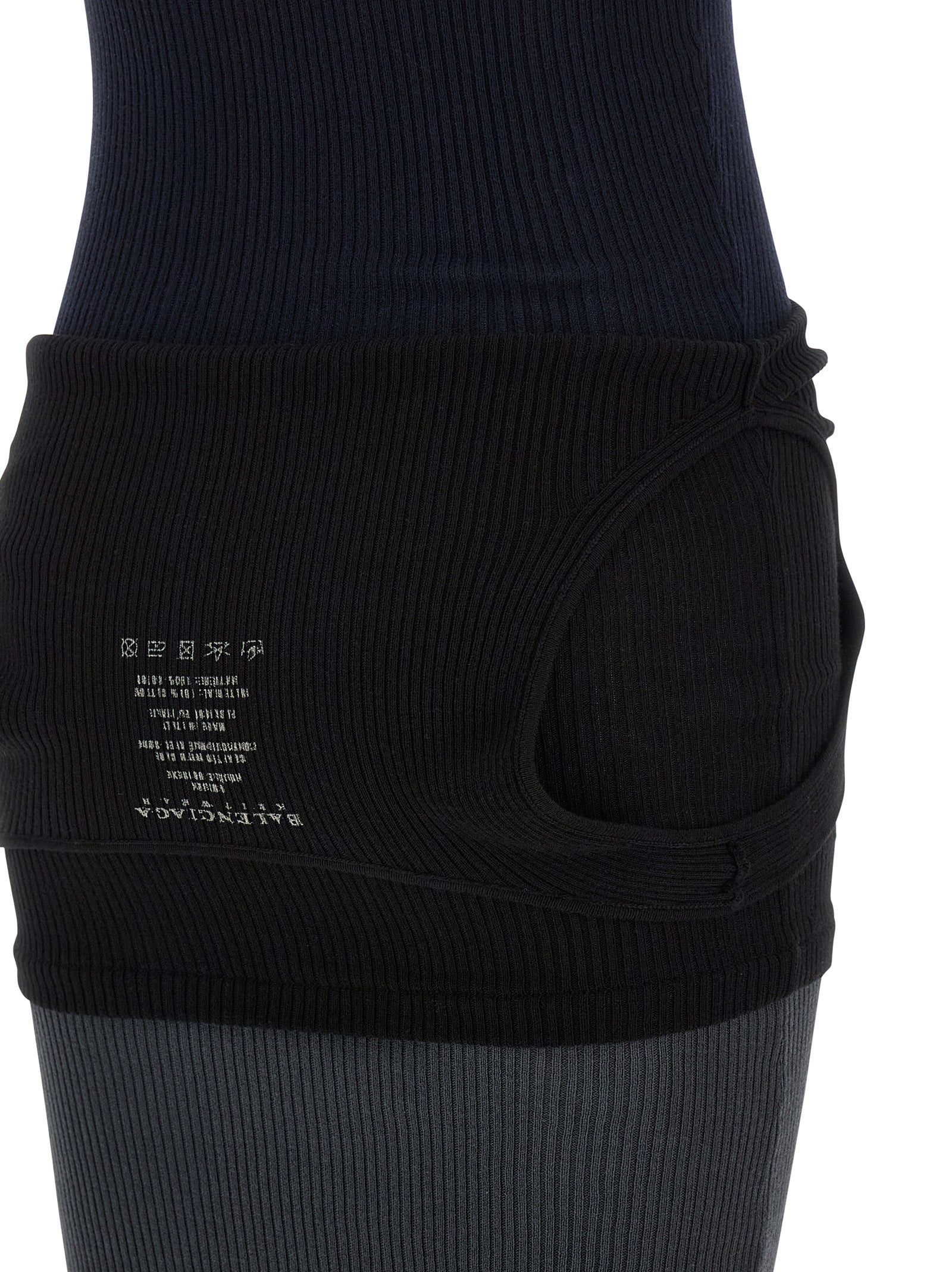 Balenciaga Schwarzes Baumwoll-Maxikleid