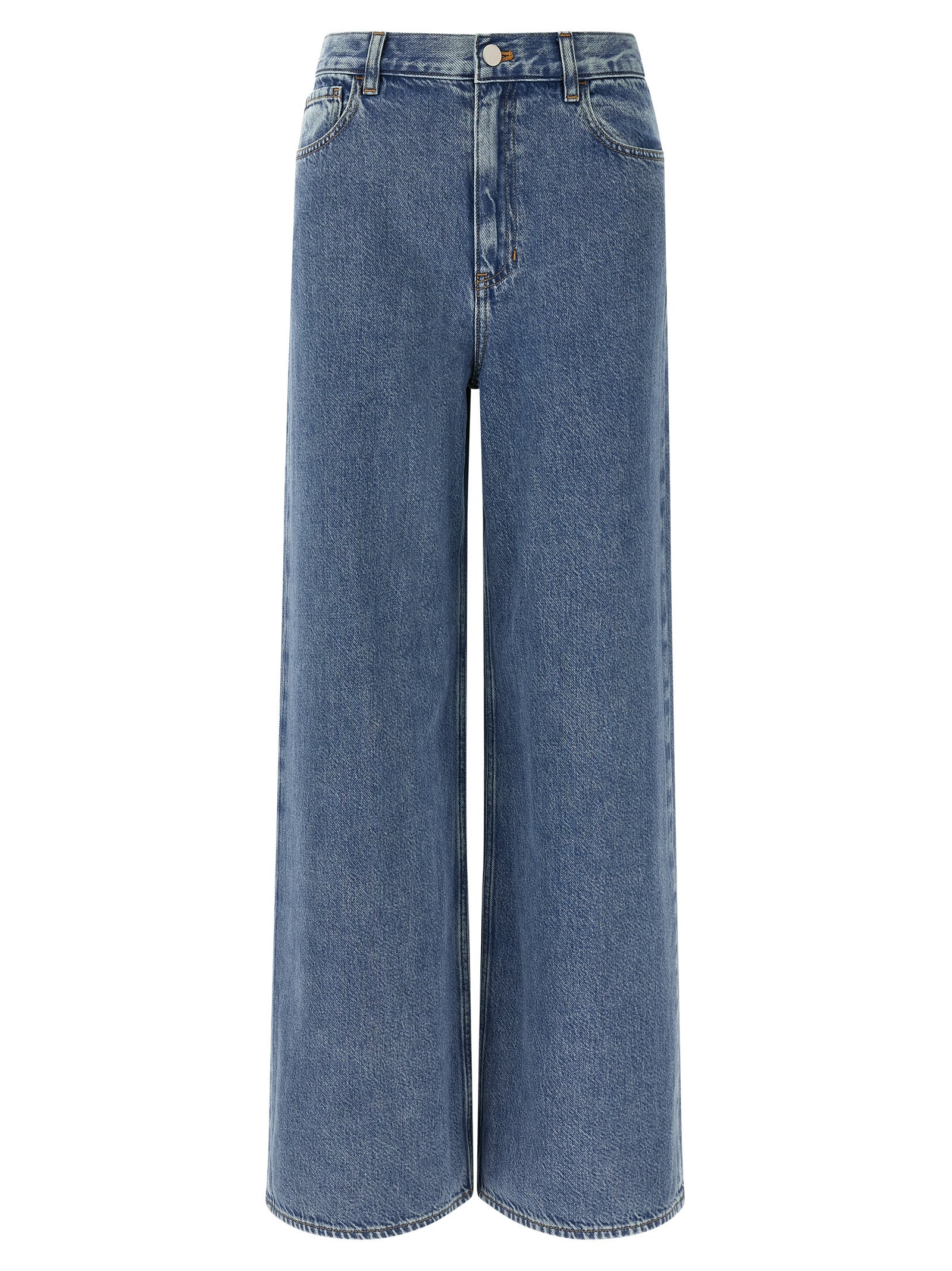 Theory Blaue High-Waist Jeans aus Baumwolle