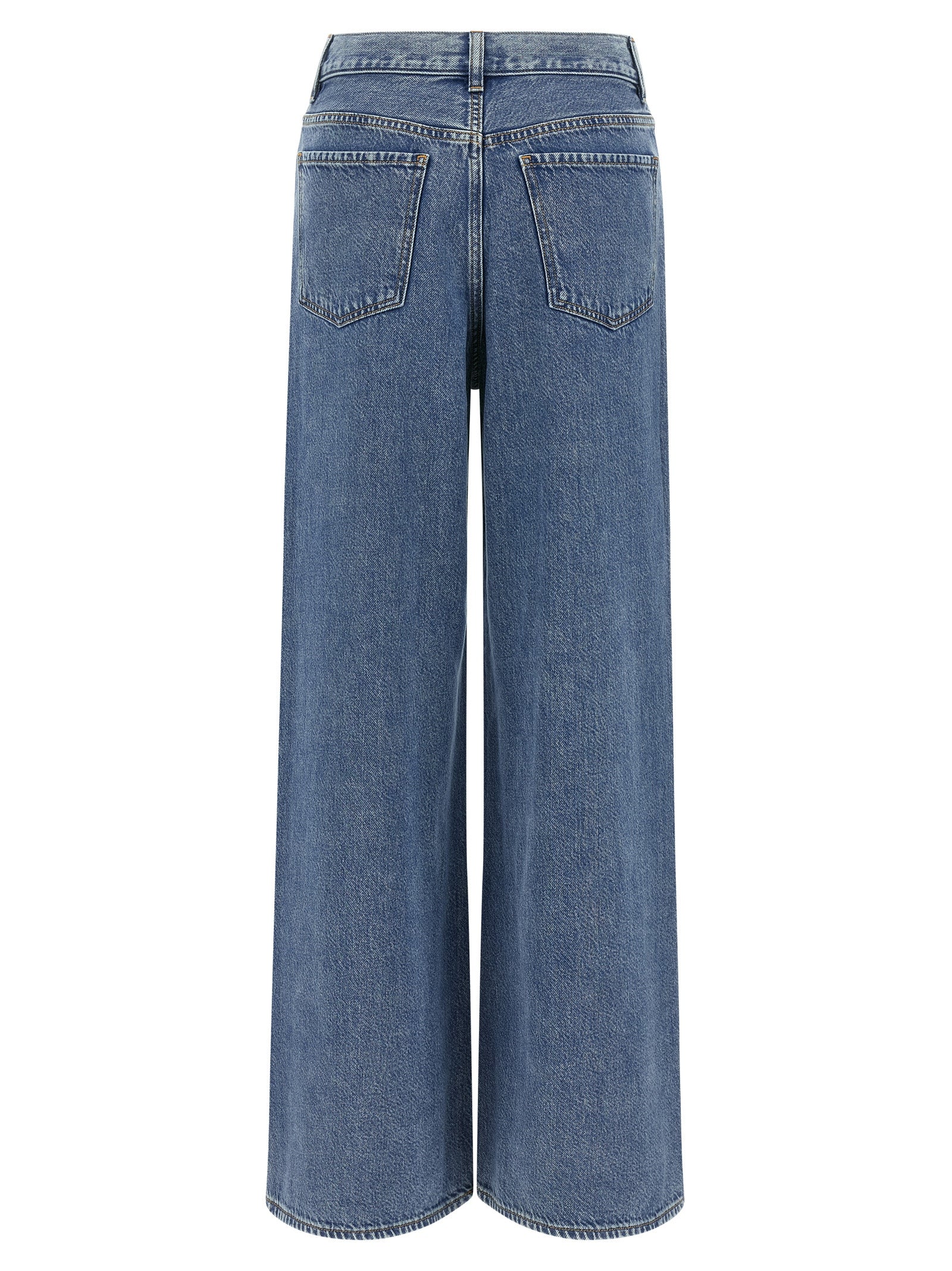 Theory Blaue High-Waist Jeans aus Baumwolle