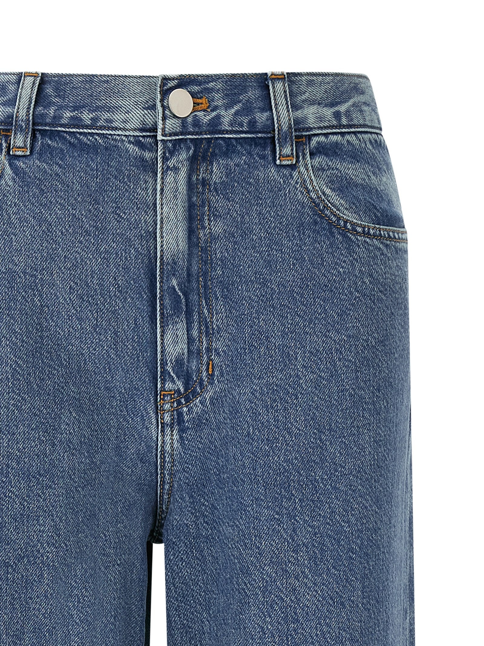Theory Blaue High-Waist Jeans aus Baumwolle