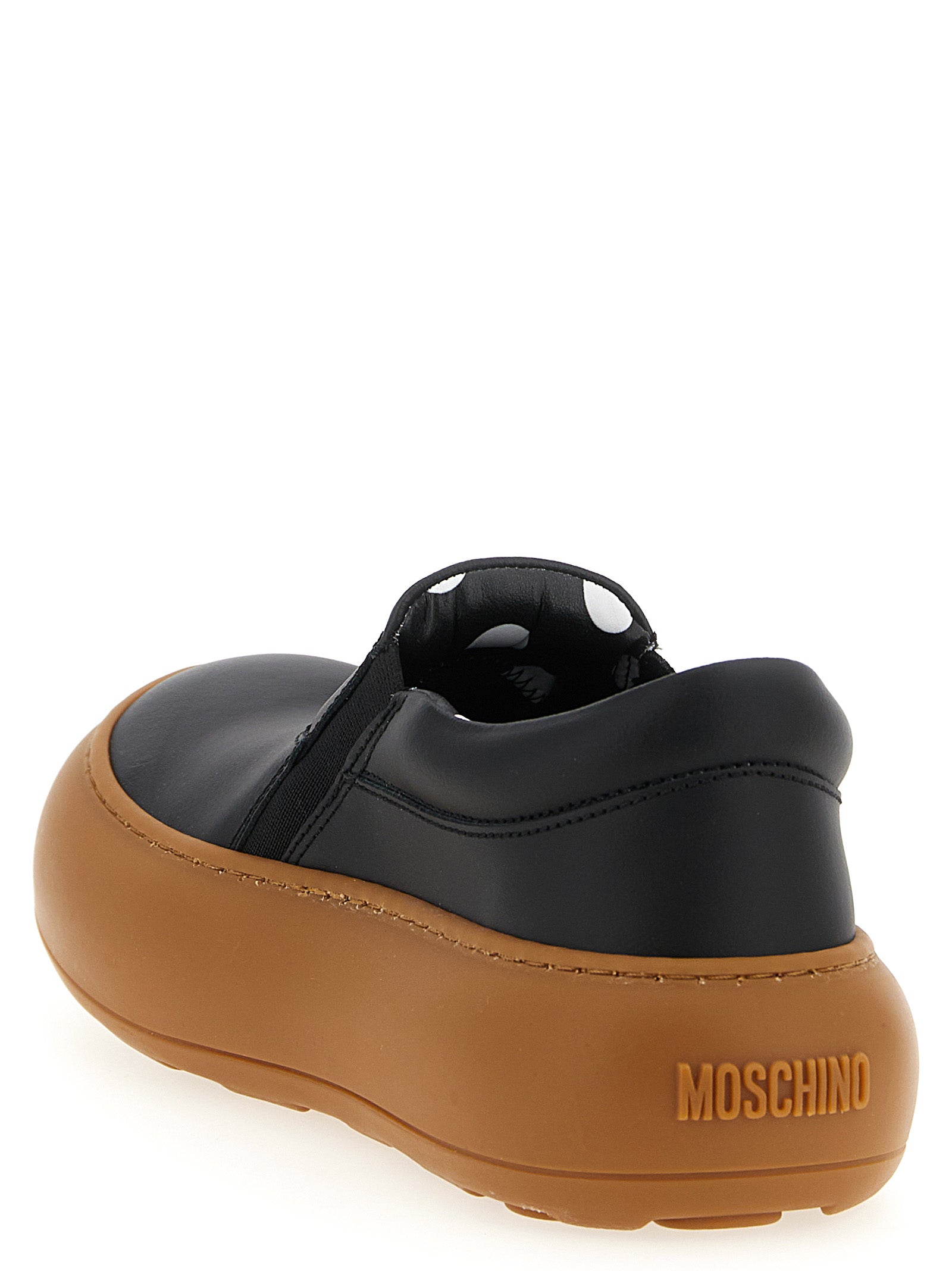 Moschino Schwarze Leder Chunky Sneaker