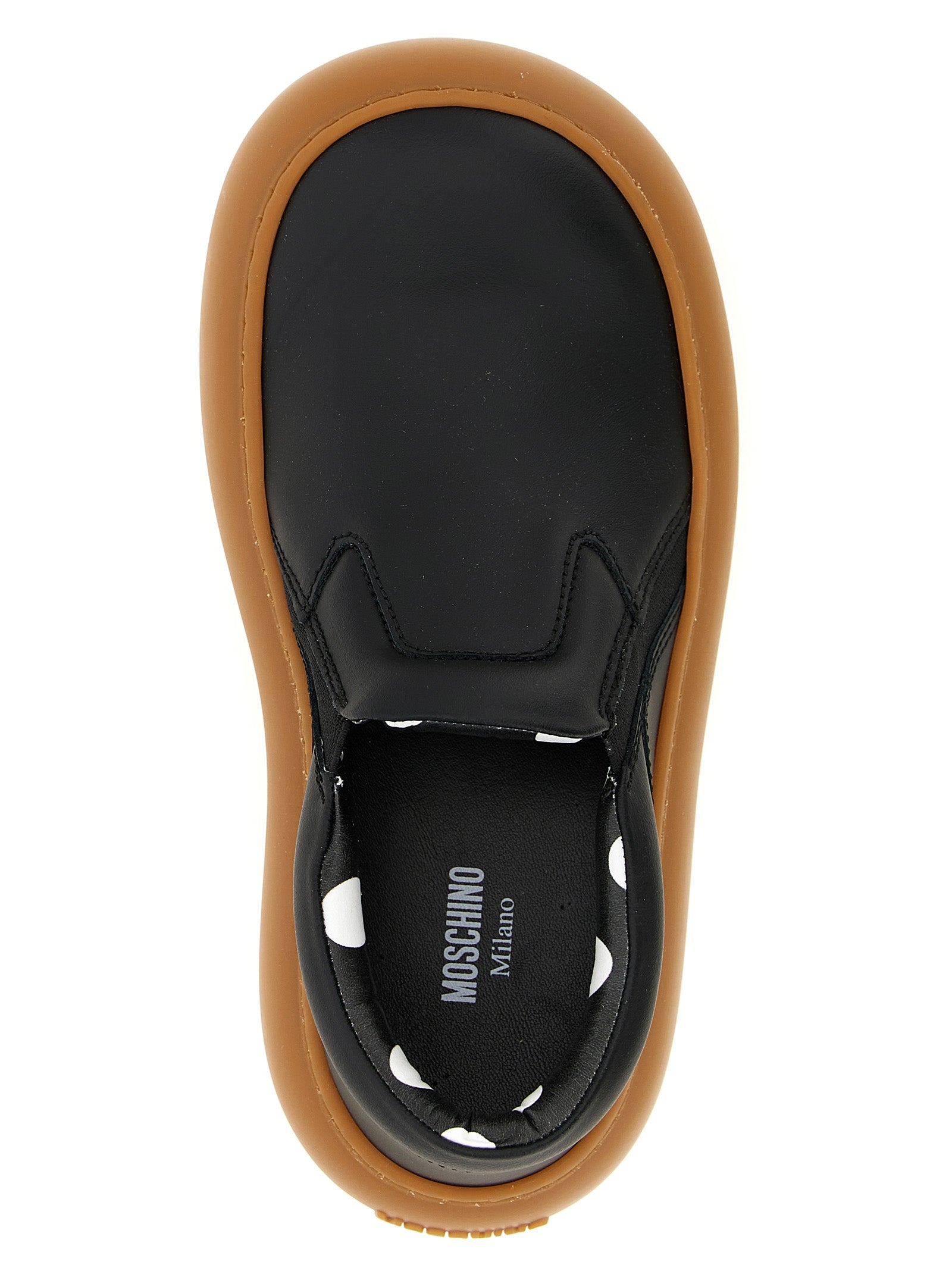 Moschino Schwarze Leder Chunky Sneaker