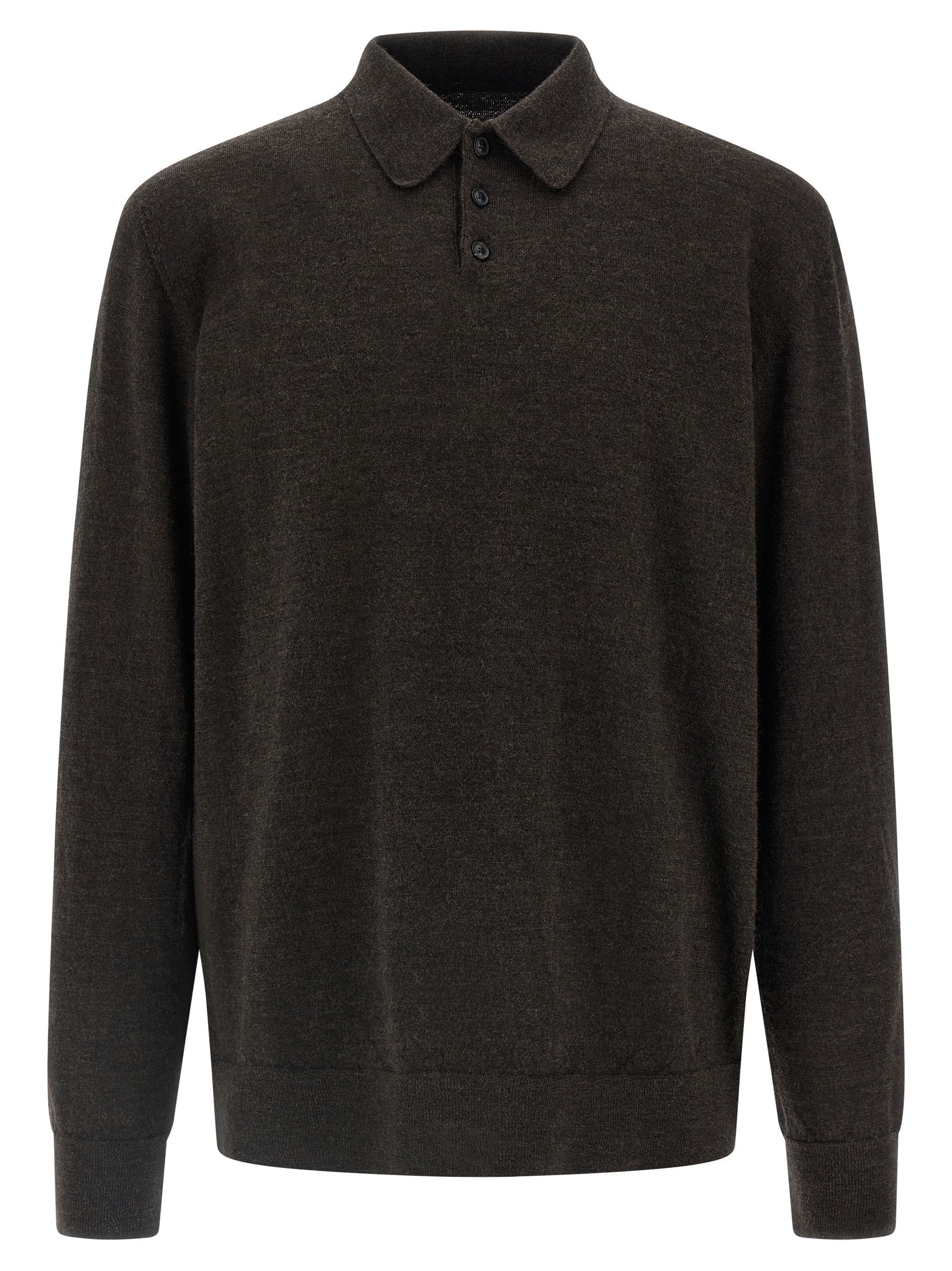 Maison Margiela Braunes Woll-Poloshirt