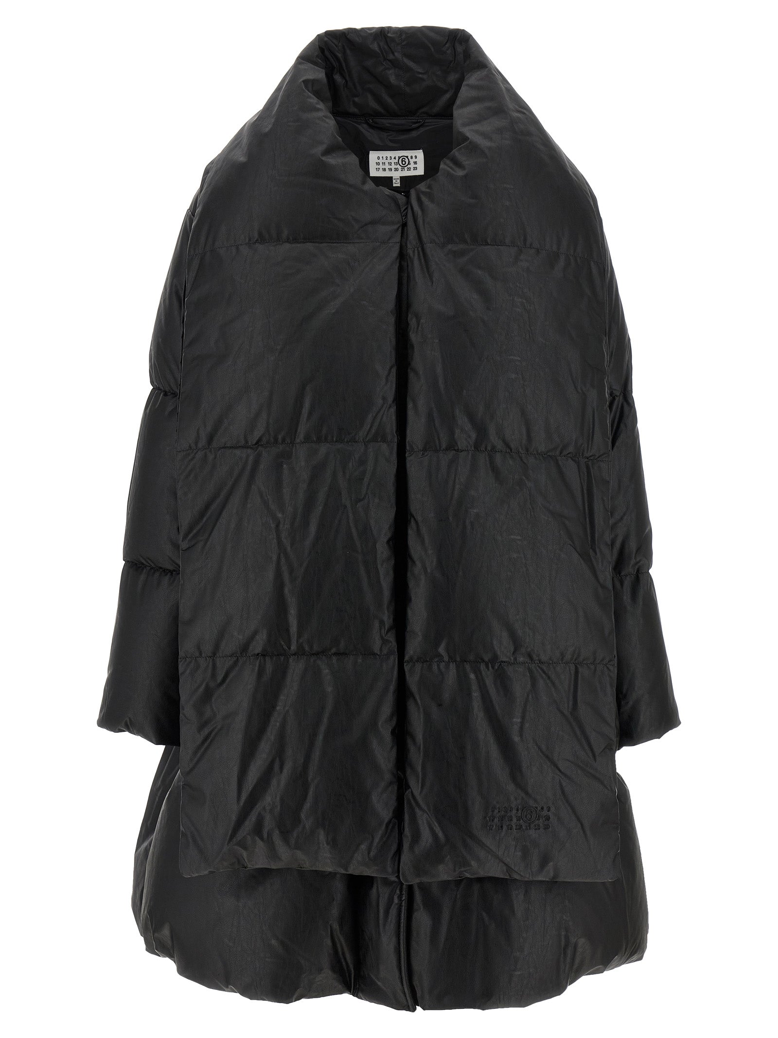 MM6 Maison Margiela Schwarzer Viskose-Mantel