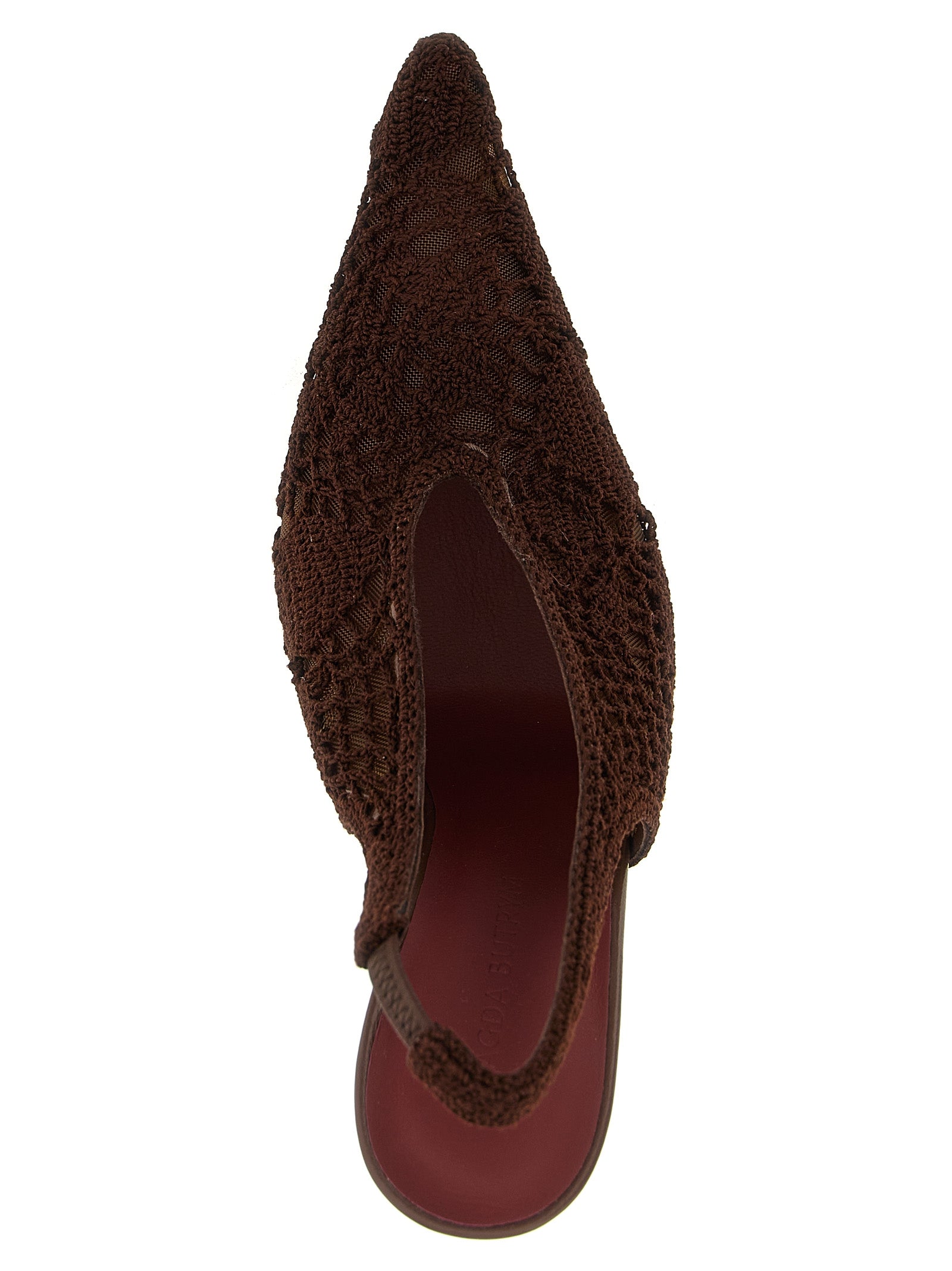 Magda Butrym Braune Pumps aus Baumwolle mit hohem Absatz
