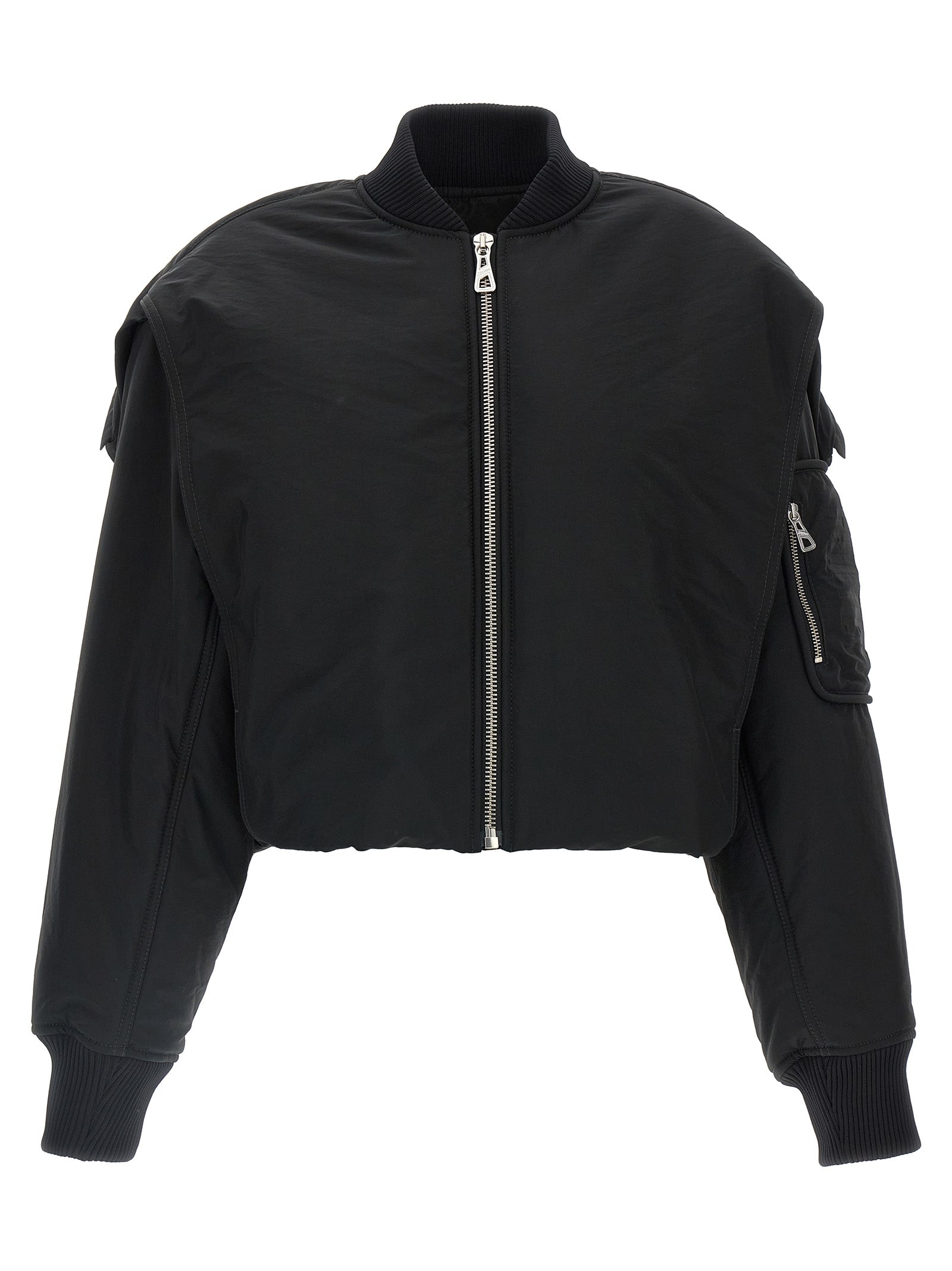 Jean Paul Gaultier Schwarzer Bomber aus Polyethylen