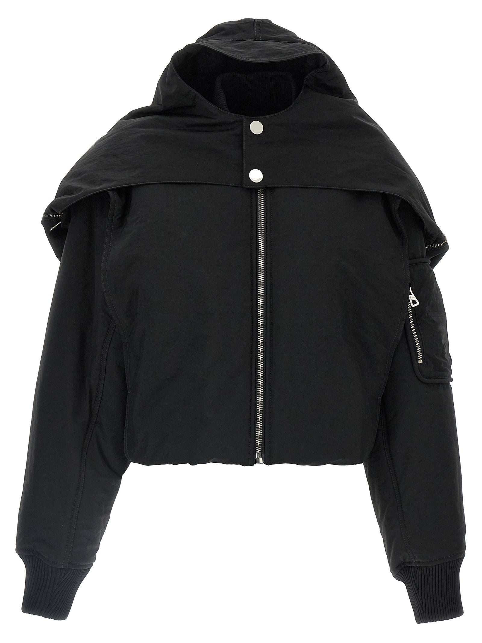 Jean Paul Gaultier Schwarzer Bomber aus Polyethylen