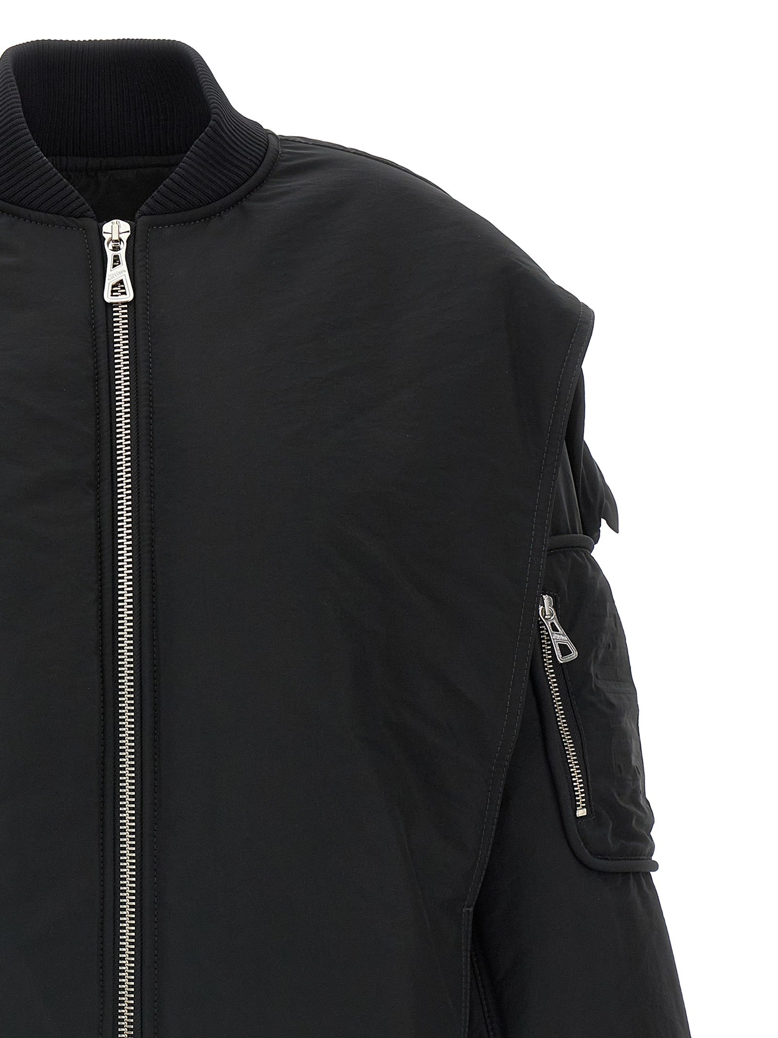 Jean Paul Gaultier Schwarzer Bomber aus Polyethylen