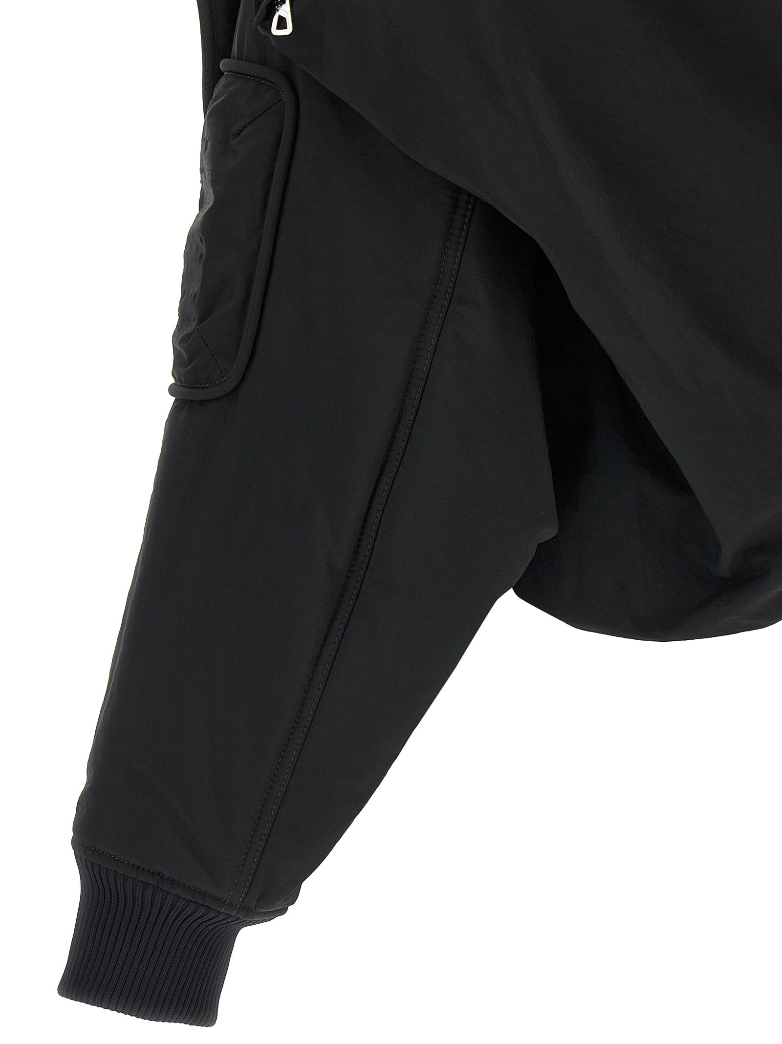 Jean Paul Gaultier Schwarzer Bomber aus Polyethylen