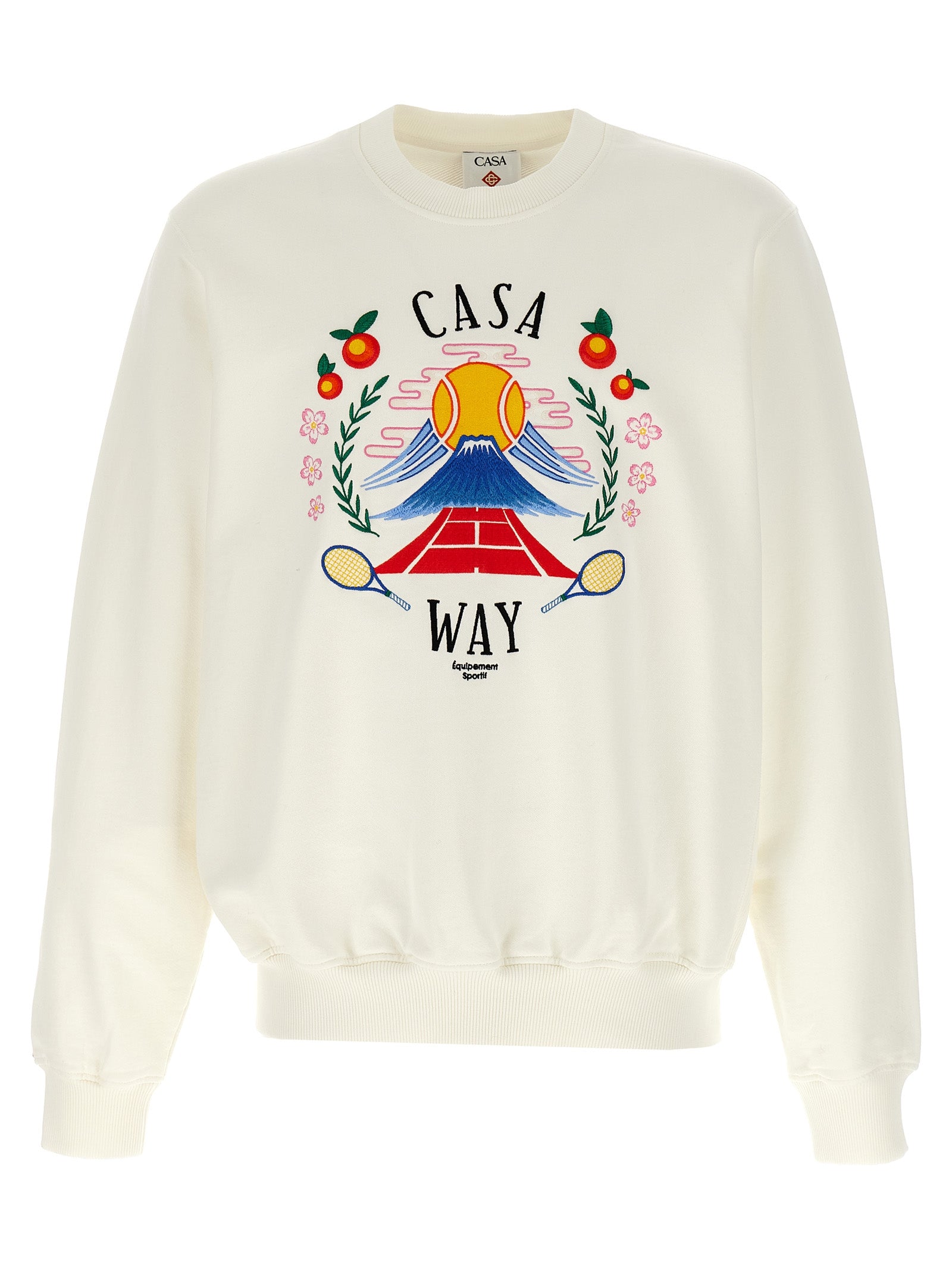 Casablanca Weißes Baumwoll-Sweatshirt