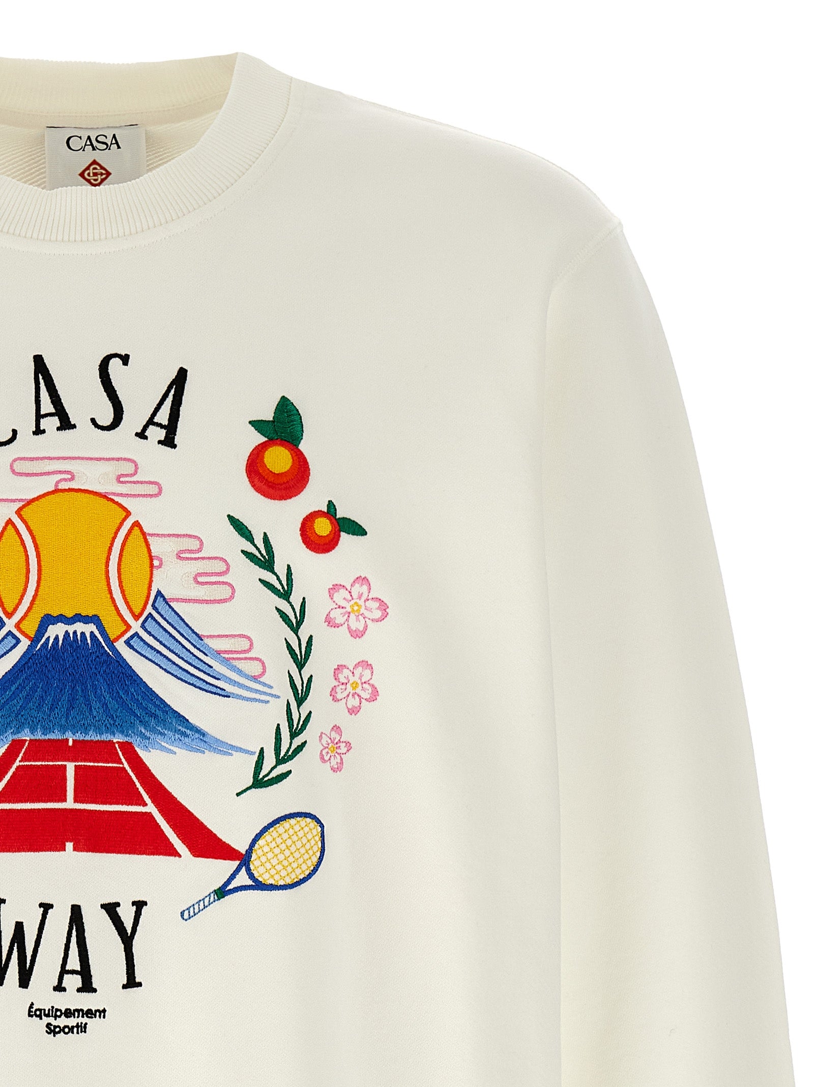 Casablanca Weißes Baumwoll-Sweatshirt