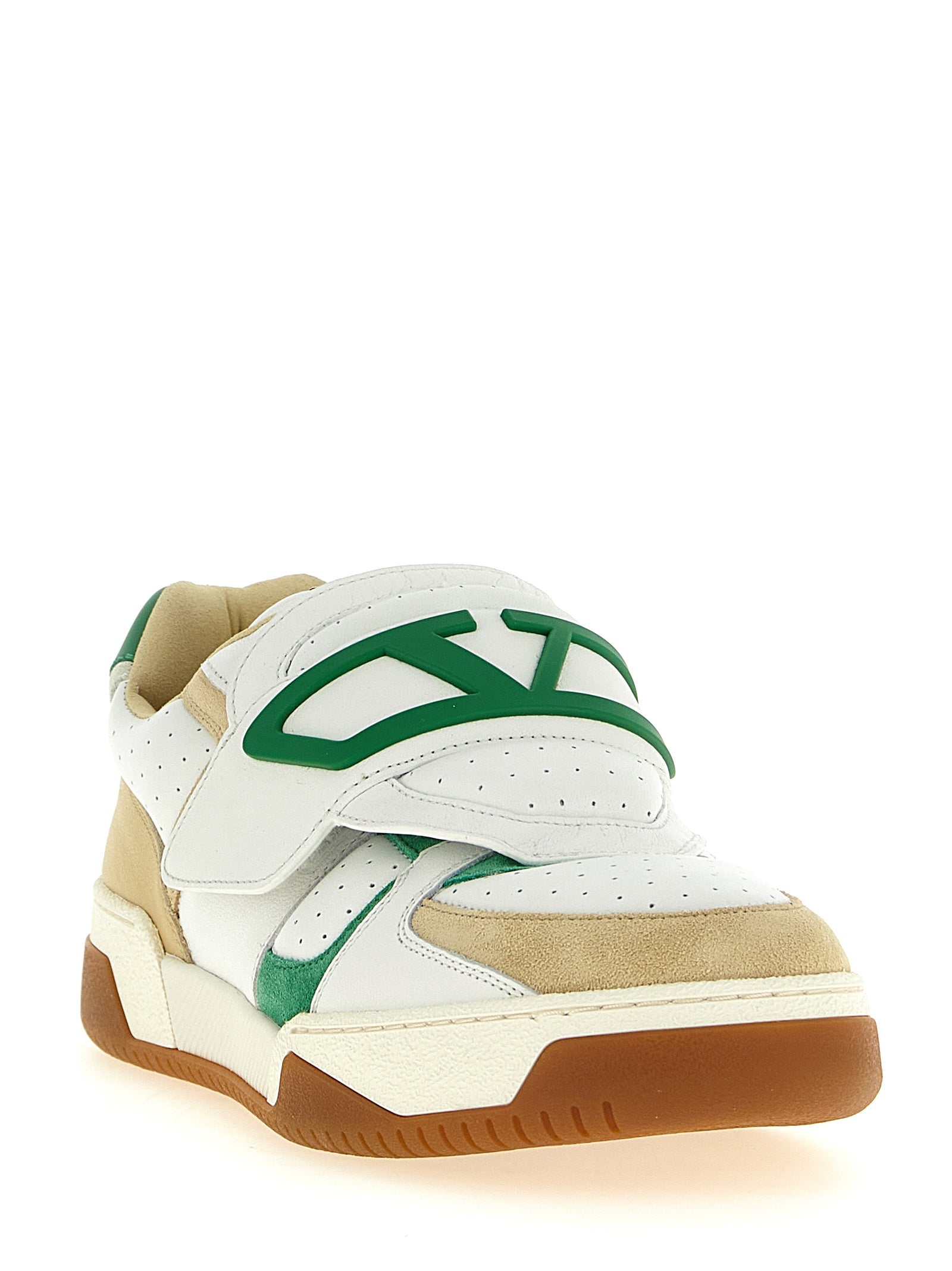 Valentino Garavani Mehrfarbige Leder-Sneaker im Athletic-Stil