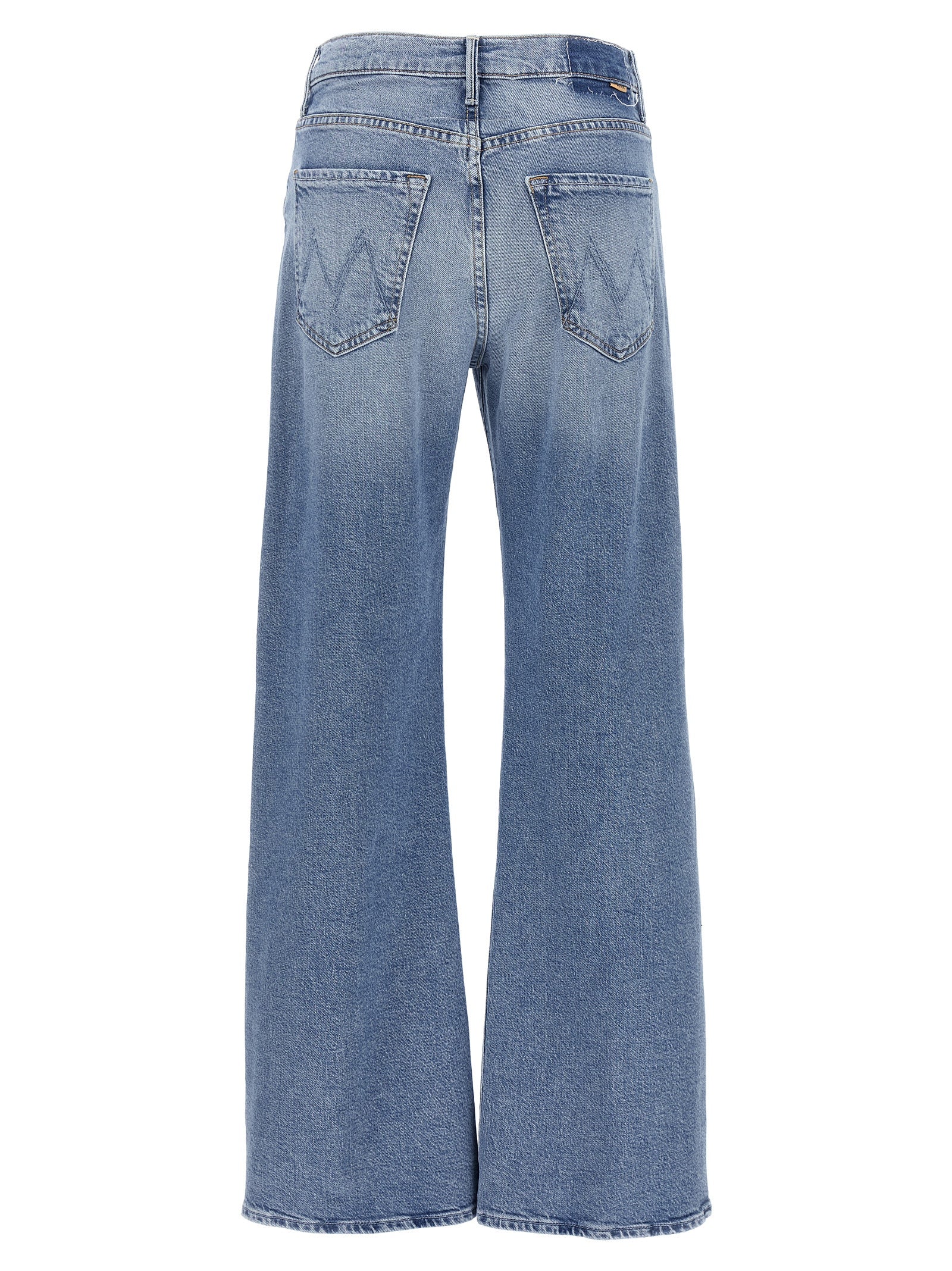 Mother Denim Blaue High-Waist Jeans aus Baumwolle