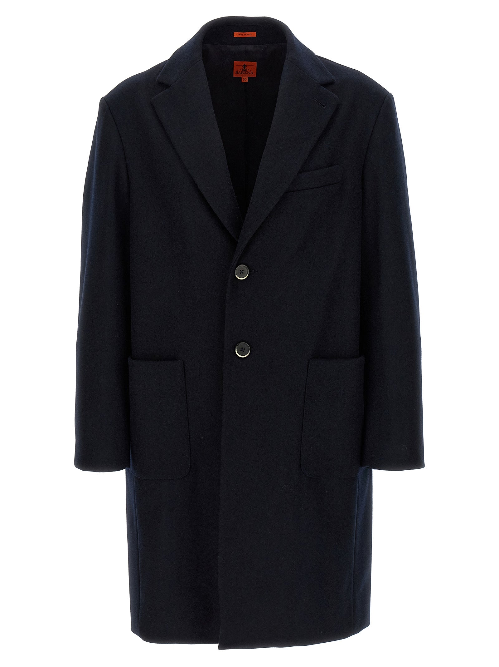 BARENA Blauer Wollmantel