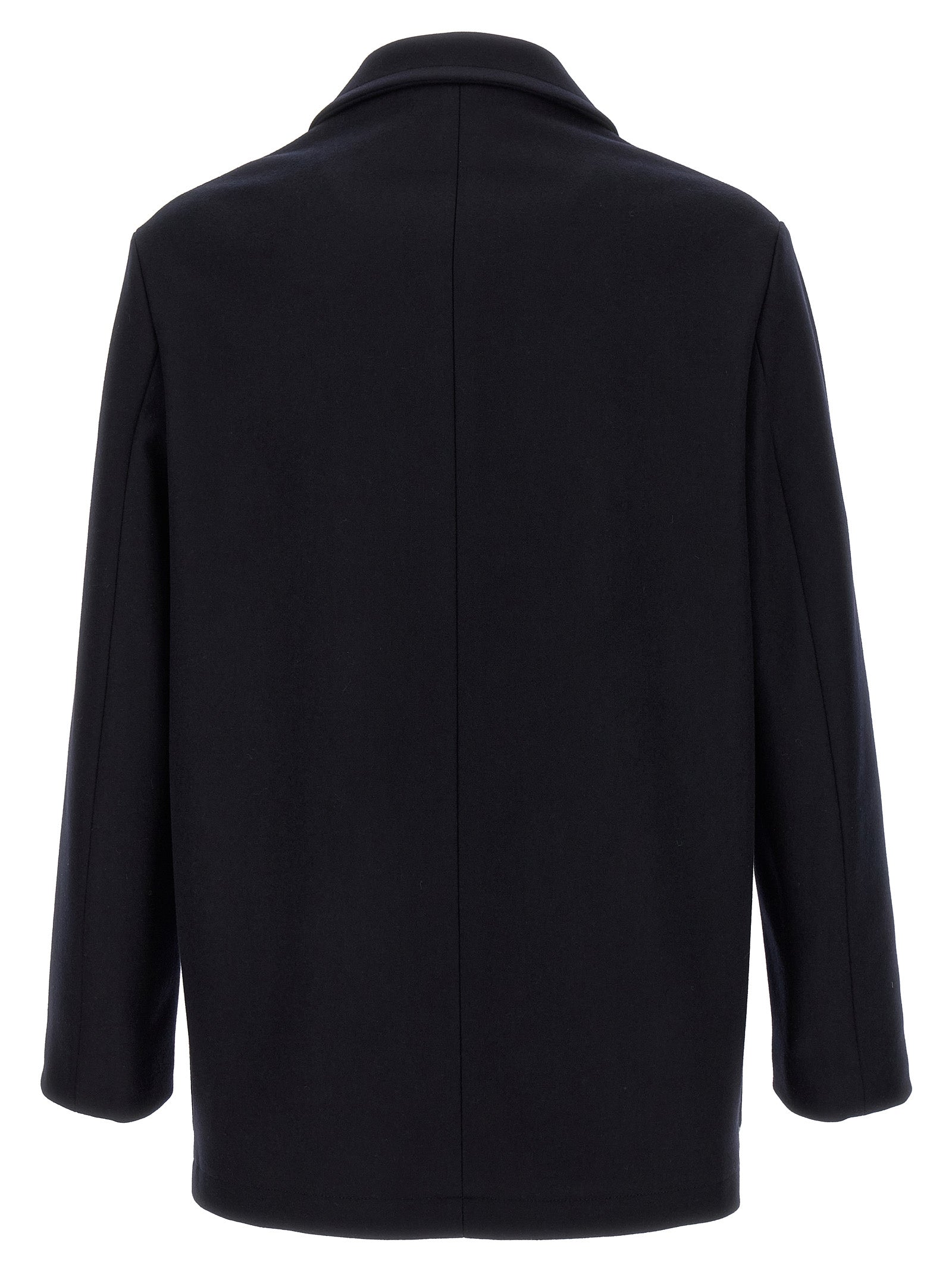 BARENA Blauer Wollmantel