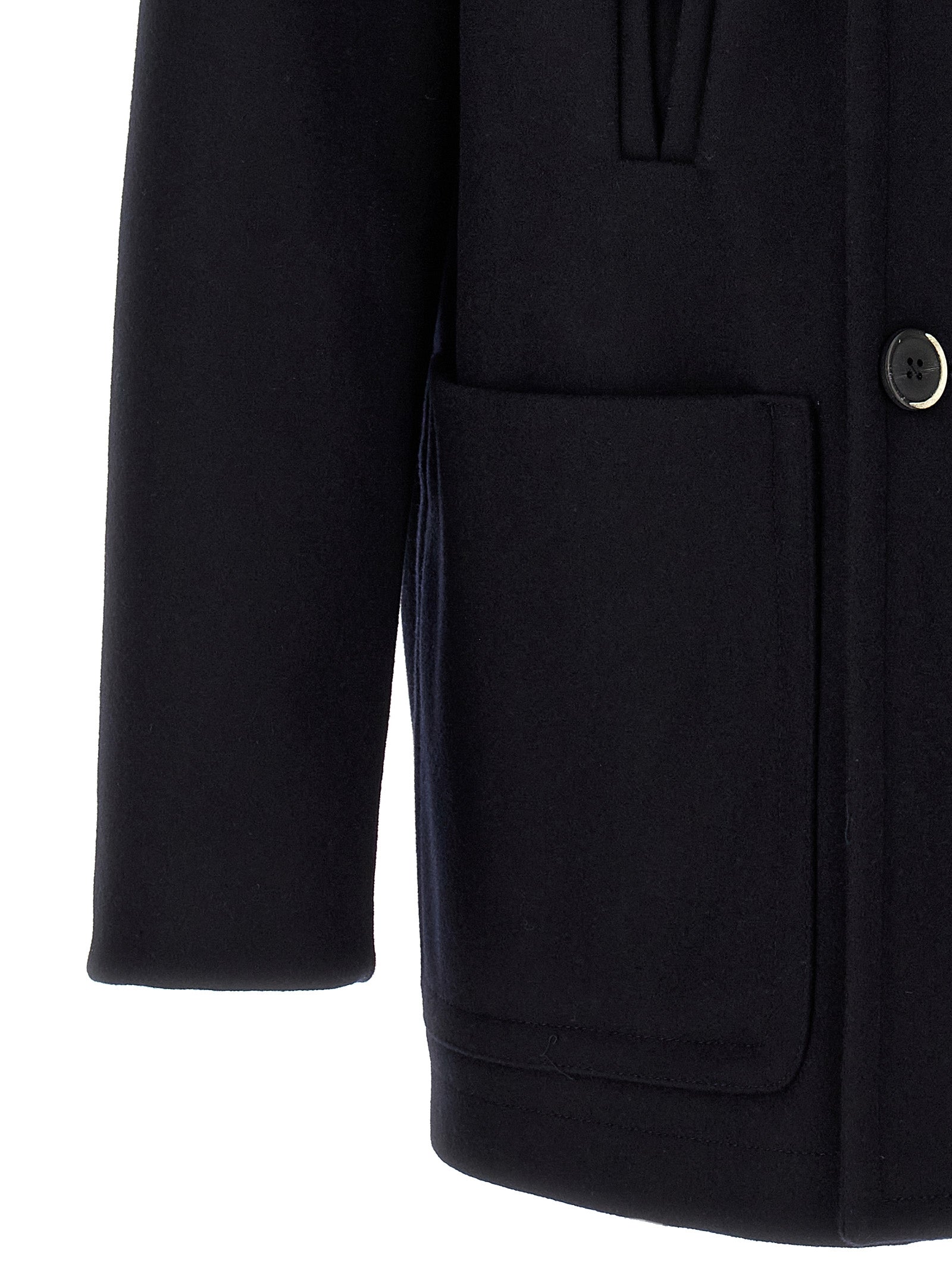 BARENA Blauer Wollmantel