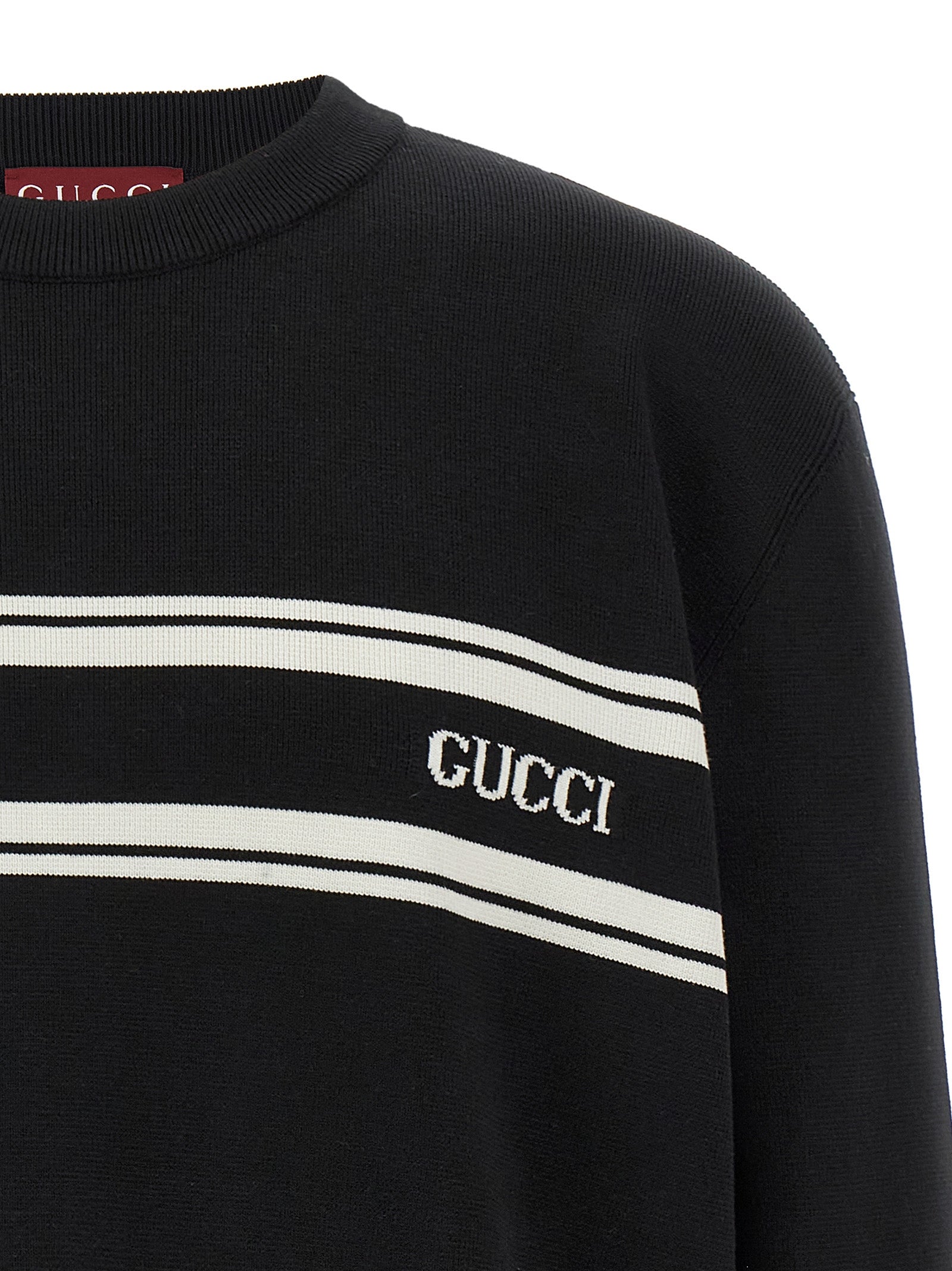Gucci Zweifarbige Wollstrickjacke