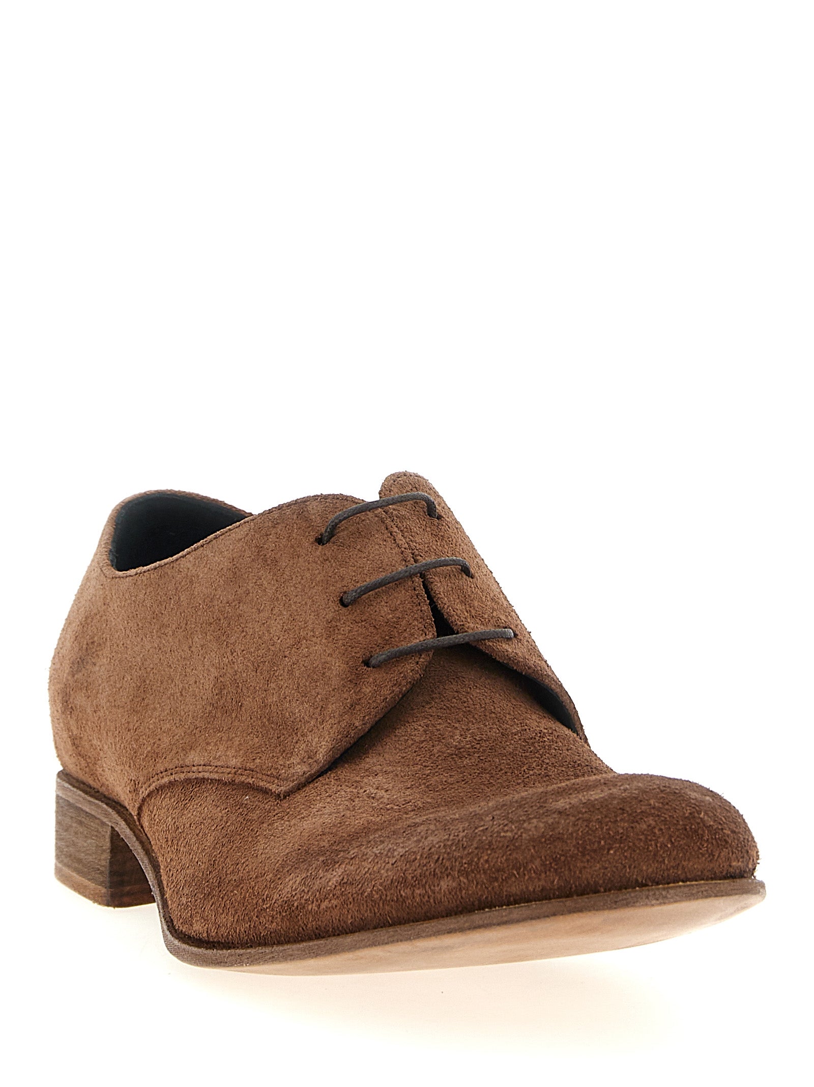 JULIAN Braune Oxford- und Derby-Schuhe aus Wildleder