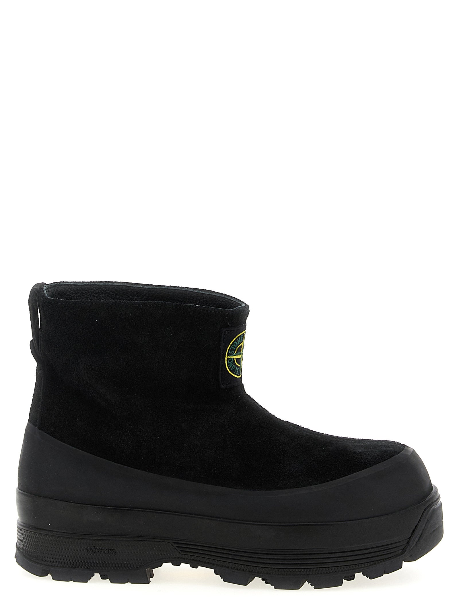 Stone Island Schwarze Gummistiefeletten