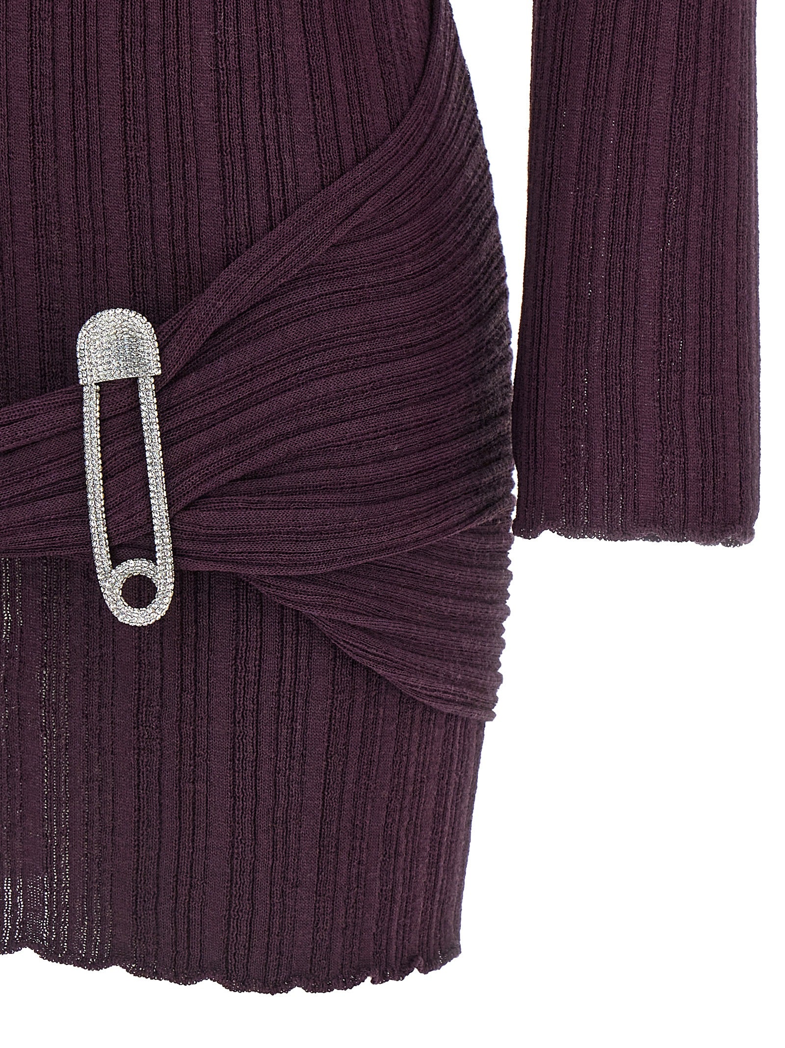 Giuseppe Di Morabito Kurzes Kleid aus violettfarbener Wolle