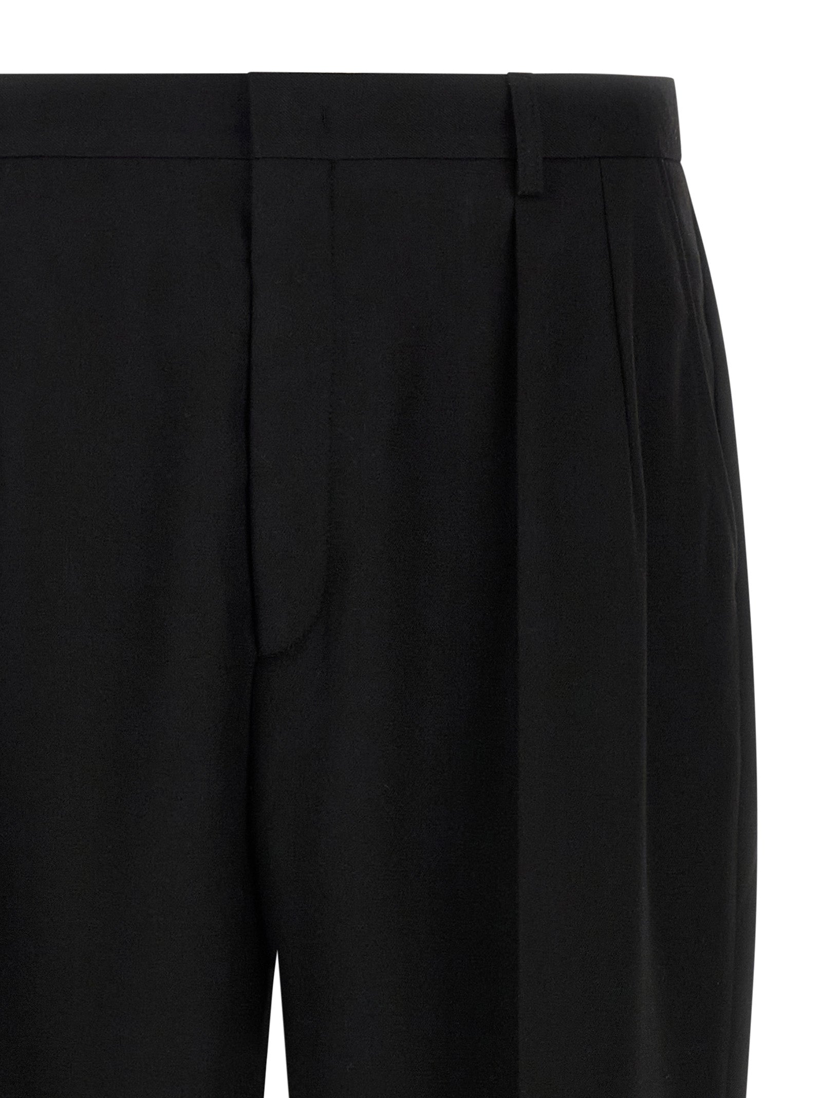 CELLAR DOOR Schwarze Palazzo-Hose aus Polyester