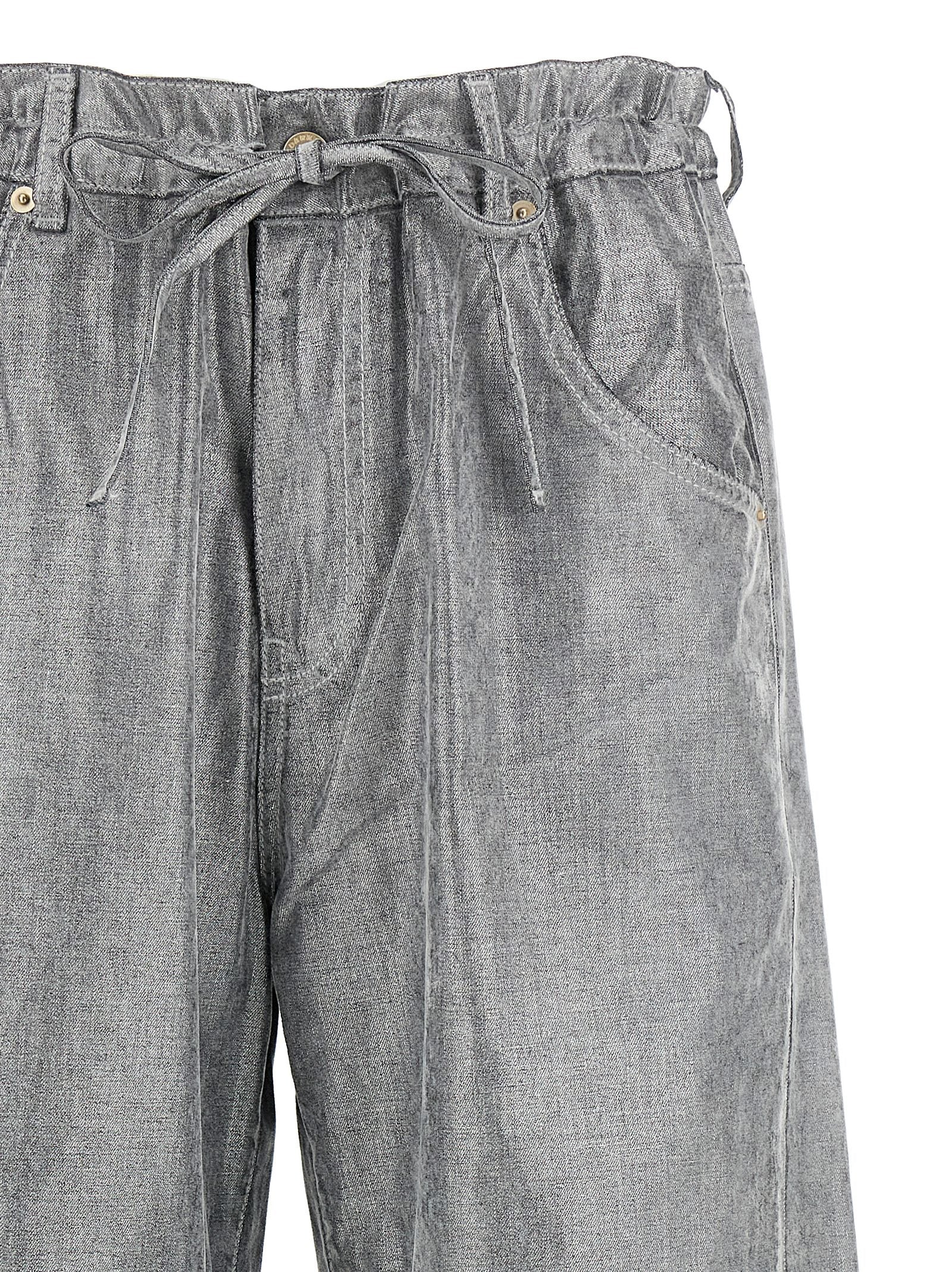Darkpark Jeans aus Baumwolle in Silber Denim